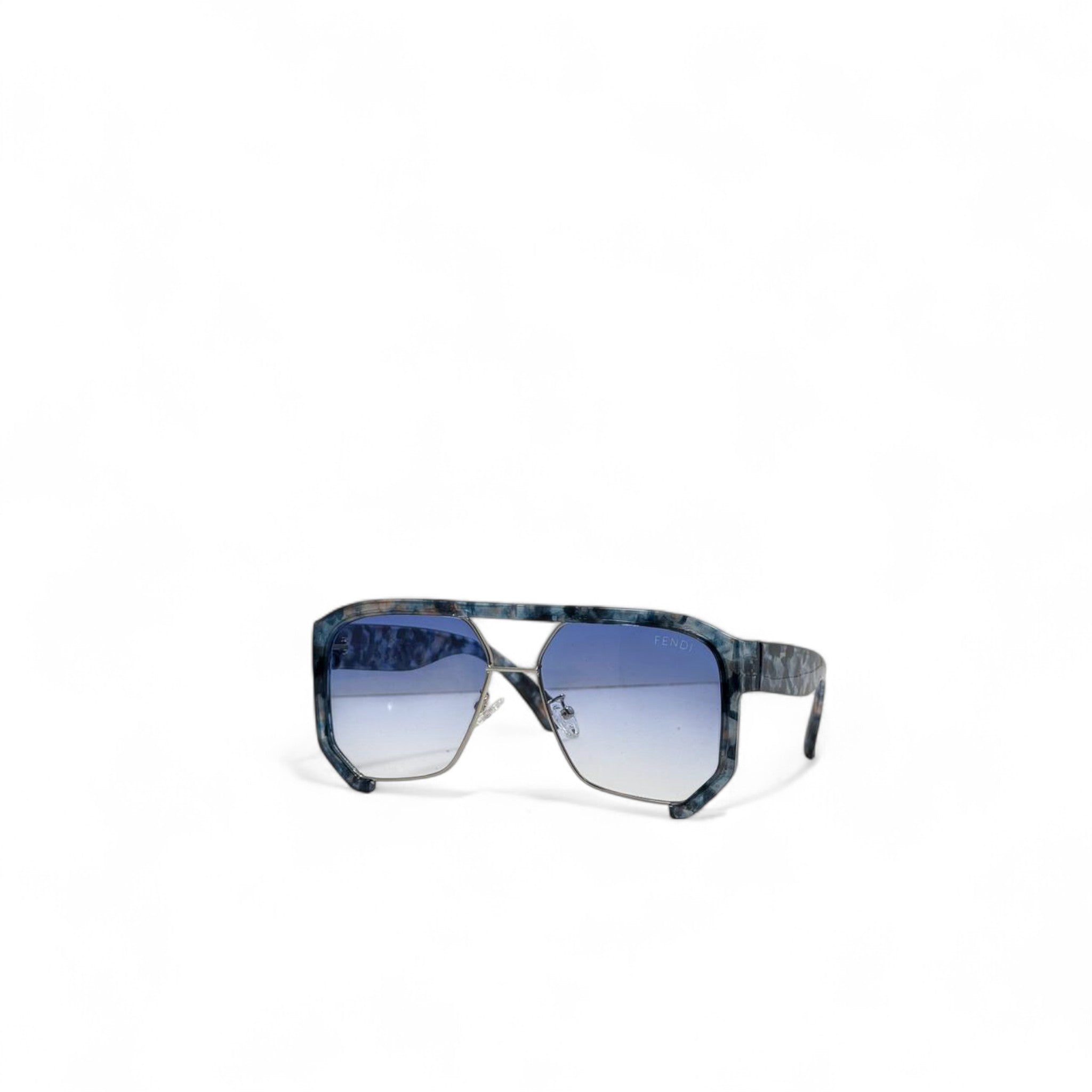 Fendi Blue Marble Aviator Shades 💙 | Statement Gradient Sunglasses