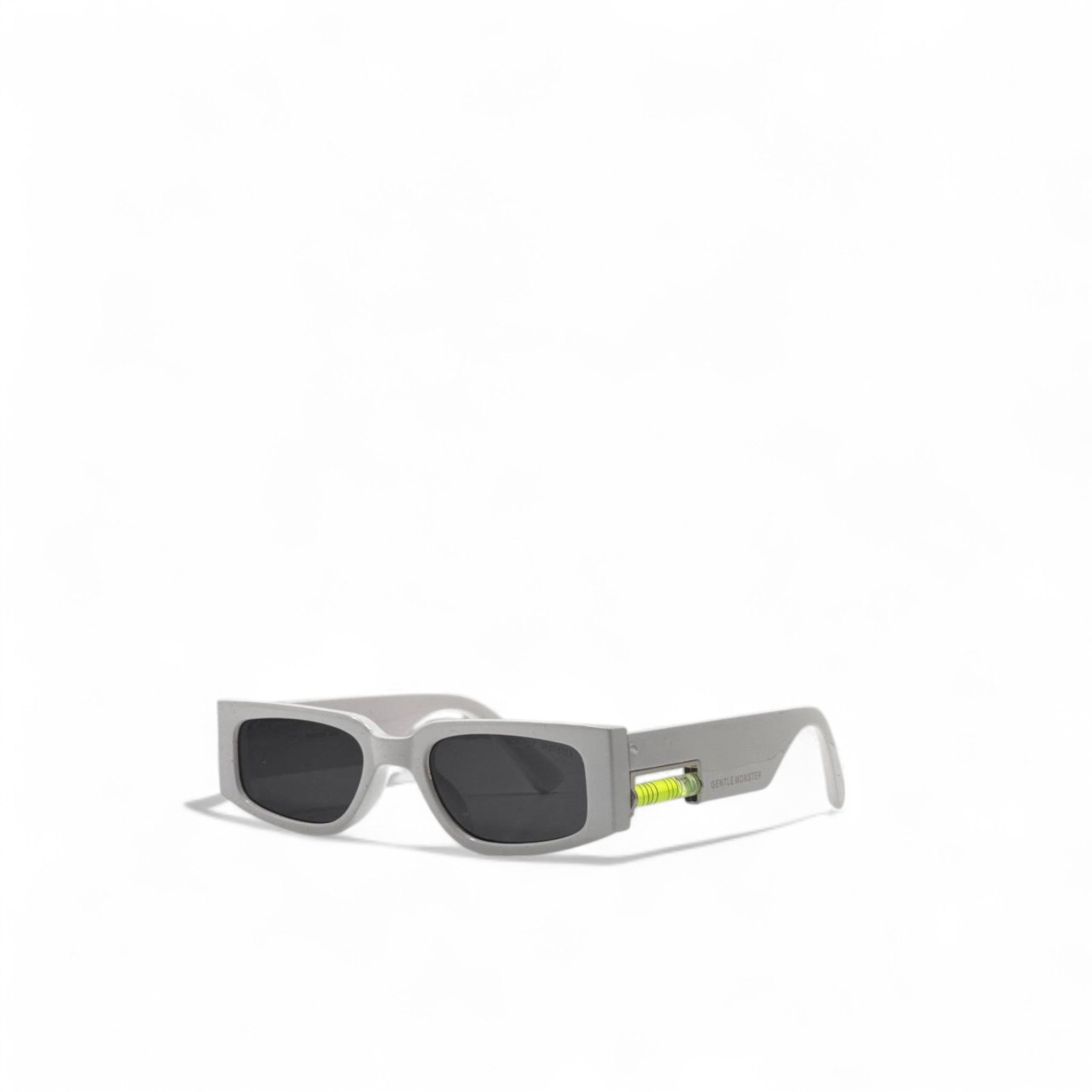 Gentle Monster White Rectangular Sunglasses 🧪 | Spirit Level Edition | Futuristic Eyewear