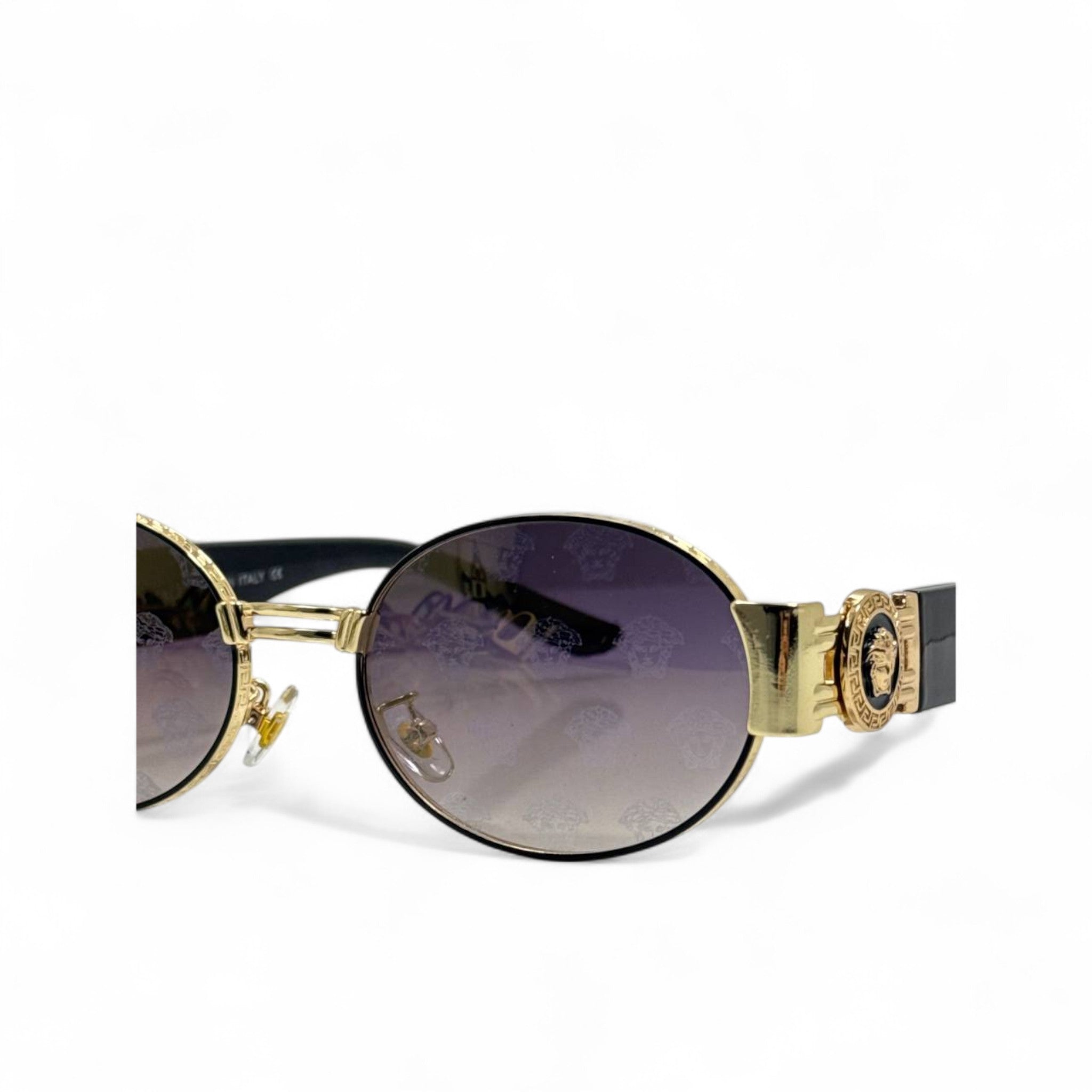 Versace Oval Gold Medusa Sunglasses 🖤✨ | Bold Luxury Eyewear