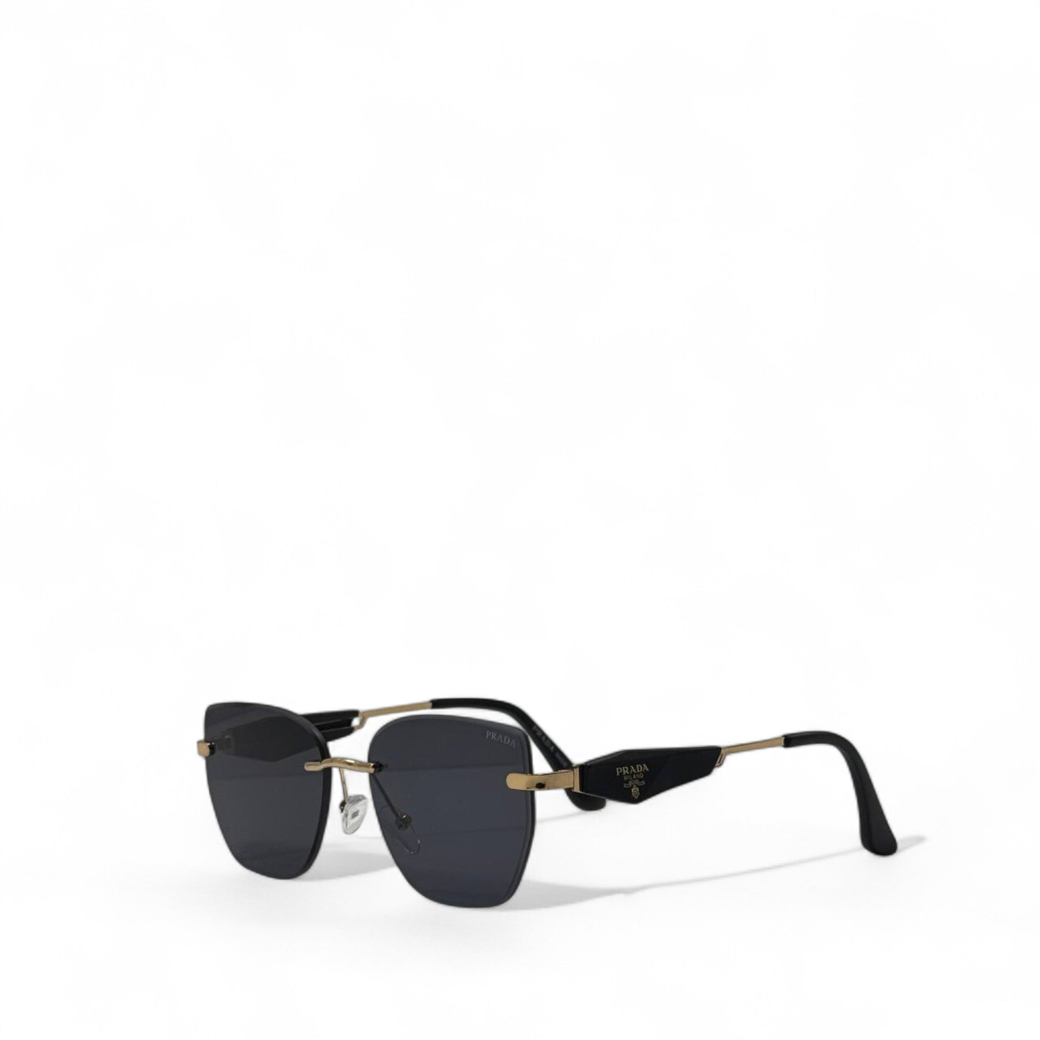Prada Square Sunglasses โ Gold & Black Elegance ๐ค๐