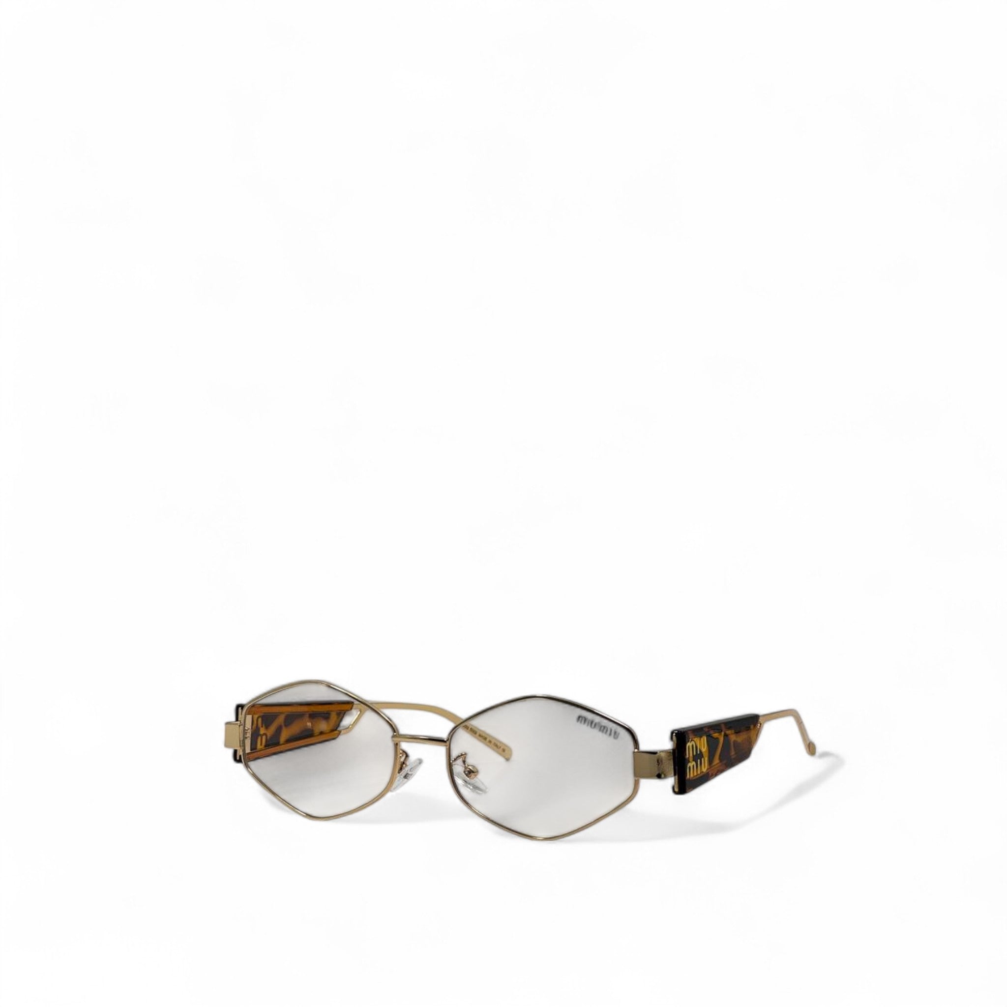 Miu Miu Geometric Eyewear – Clear Lens Chic 🤍🔶