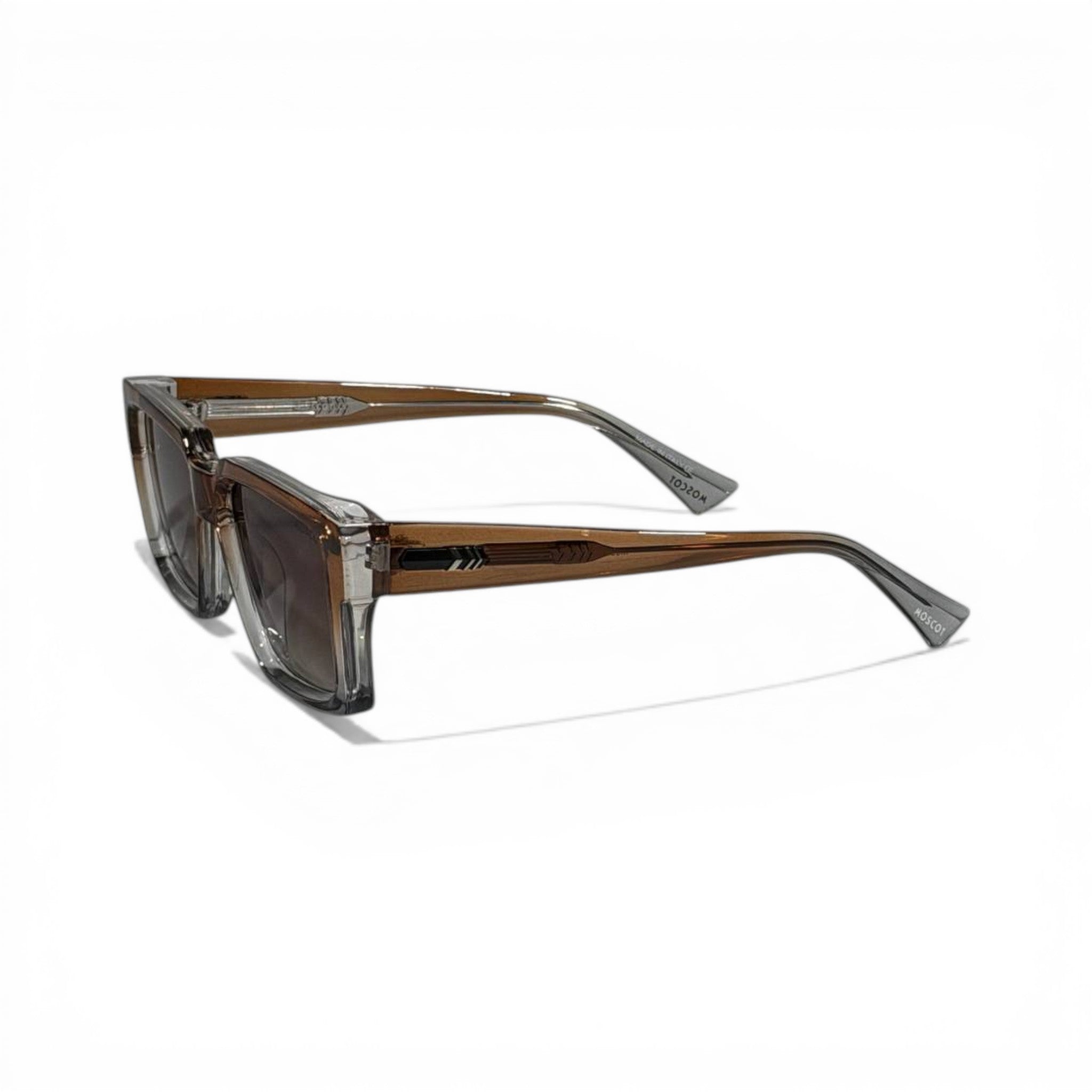 MOSCOT Luxury Gradient Square Sunglasses – Transparent Brown Iconic Edition 🕶️✨