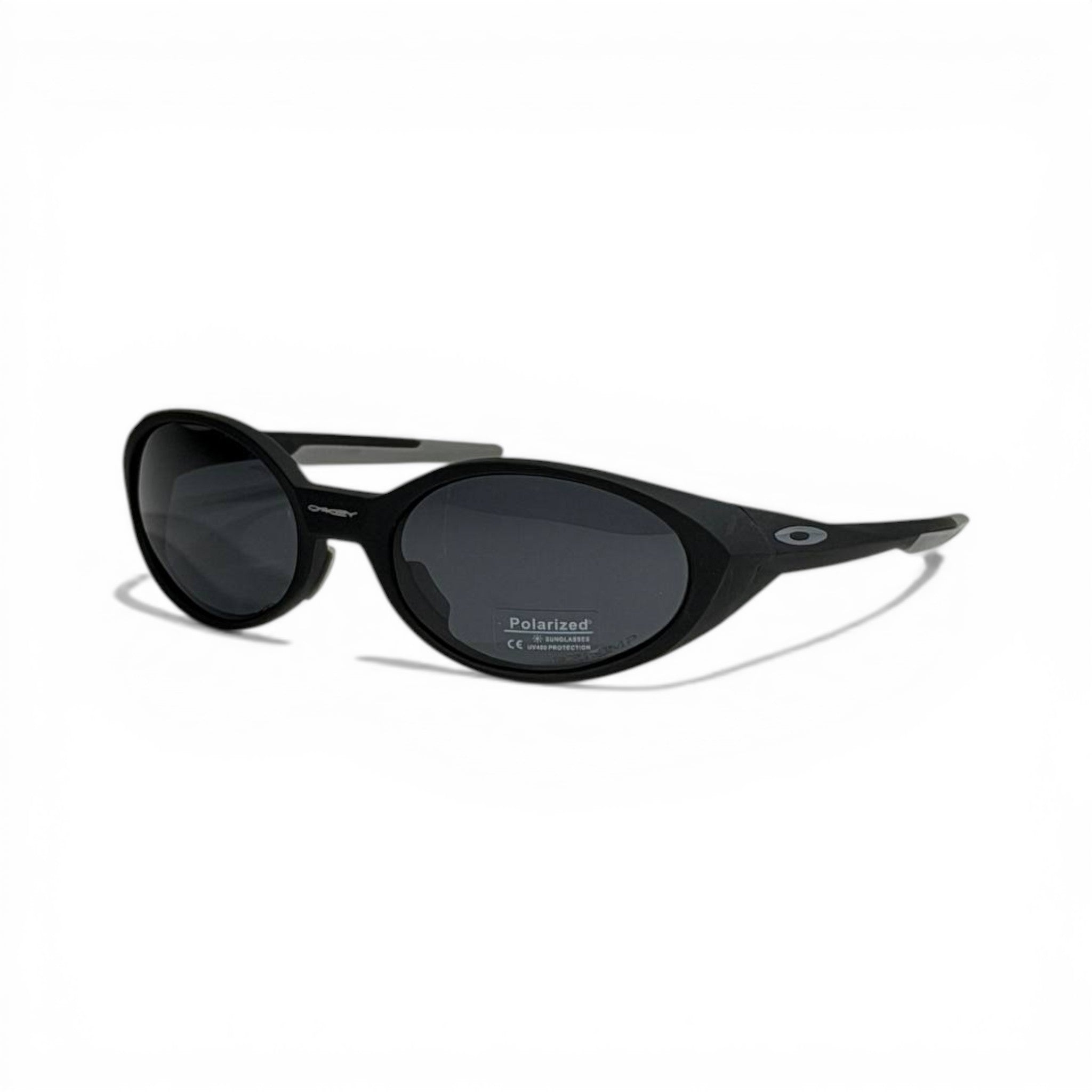 Oakley Polarized Oval Sunglasses – Matte Black Sport Edition 🕶️⚡