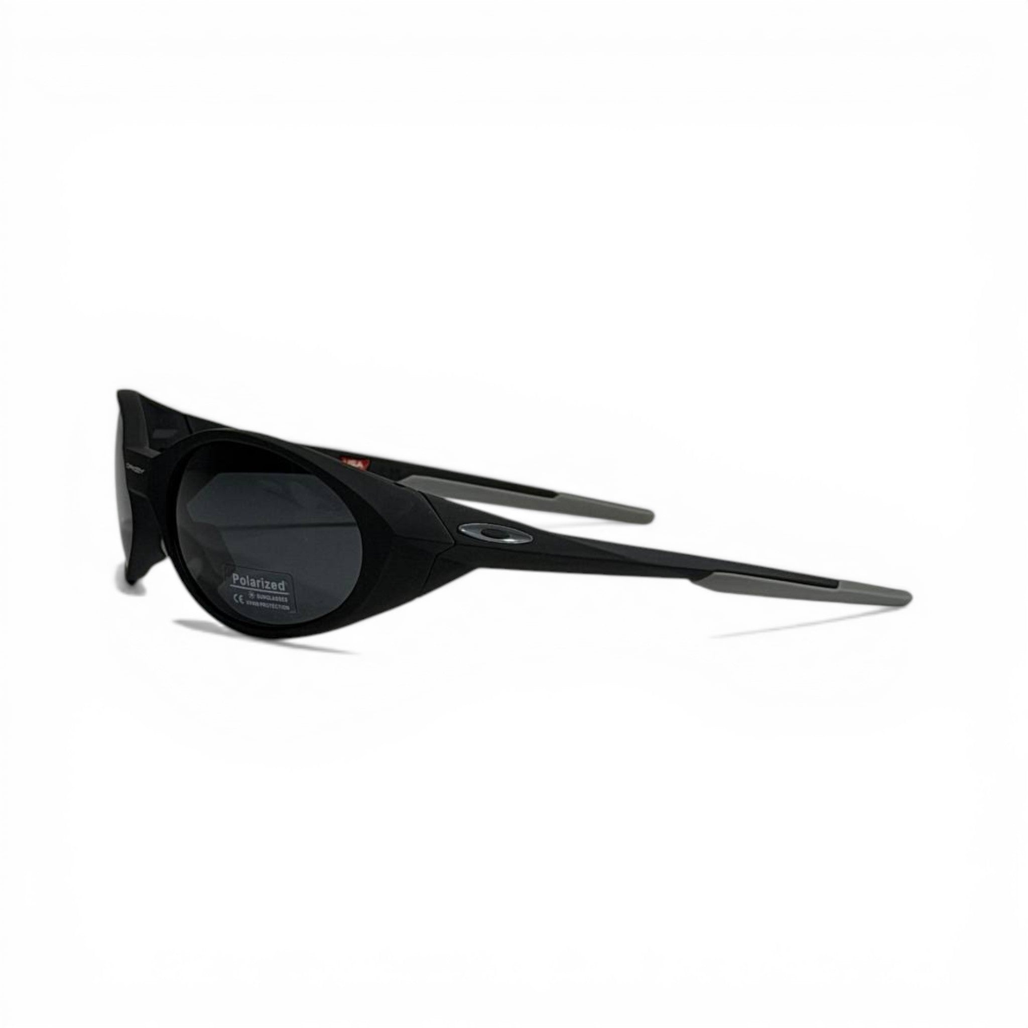 Oakley Polarized Oval Sunglasses – Matte Black Sport Edition 🕶️⚡