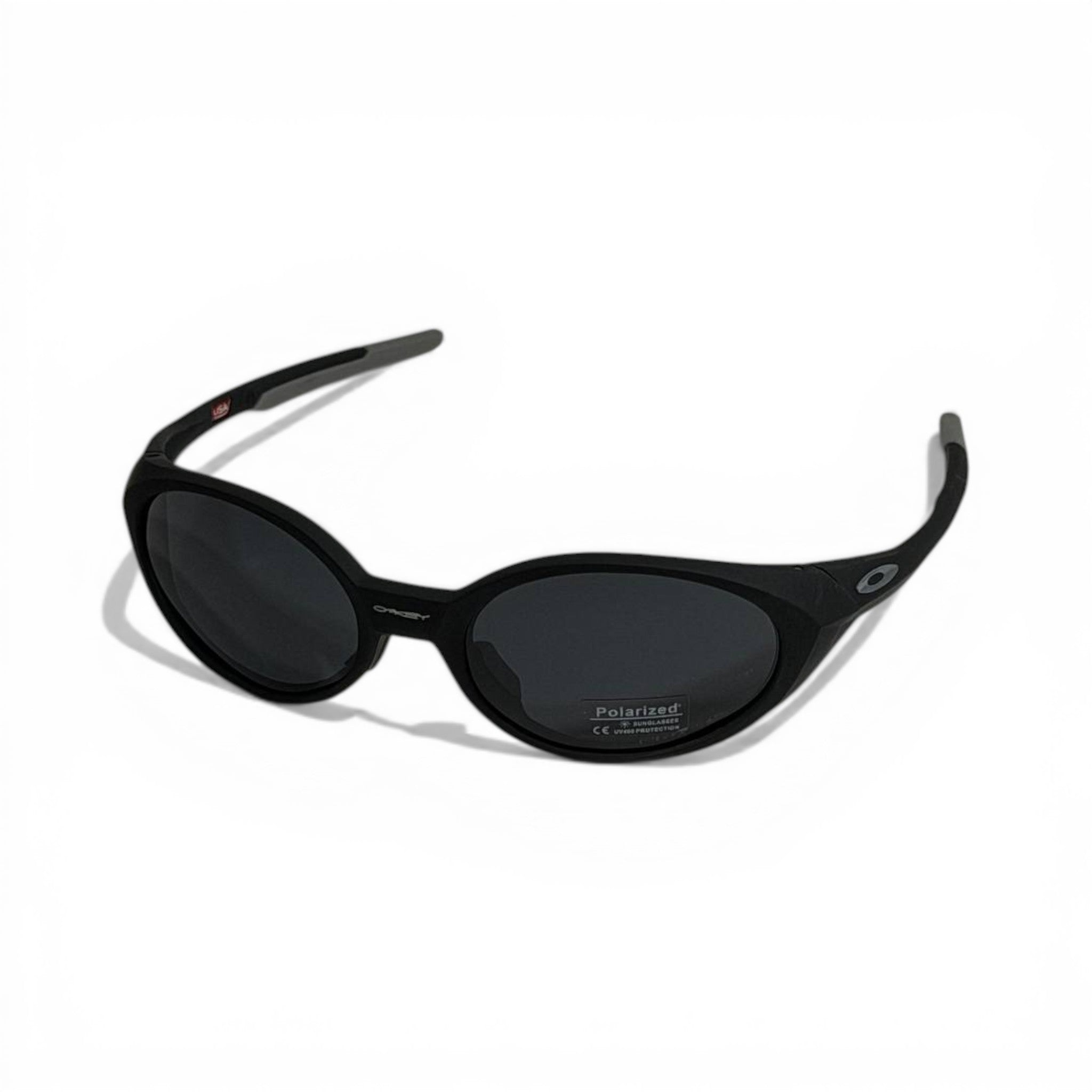 Oakley Polarized Oval Sunglasses – Matte Black Sport Edition 🕶️⚡