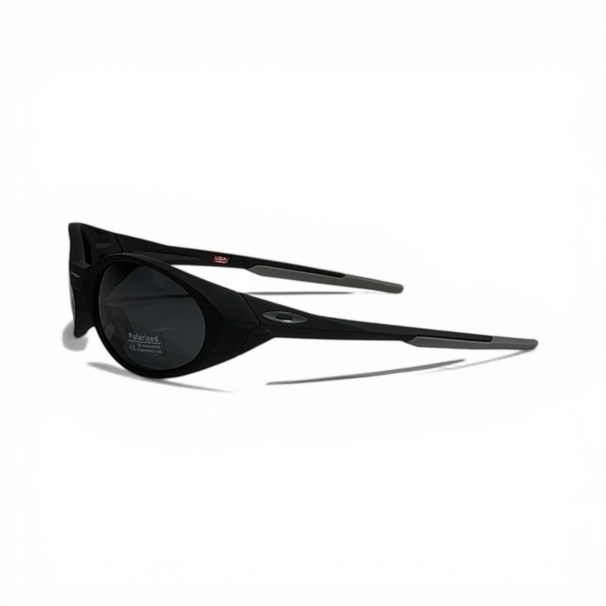 Oakley Polarized Oval Sunglasses – All Black Stealth Edition 🕶️⚡