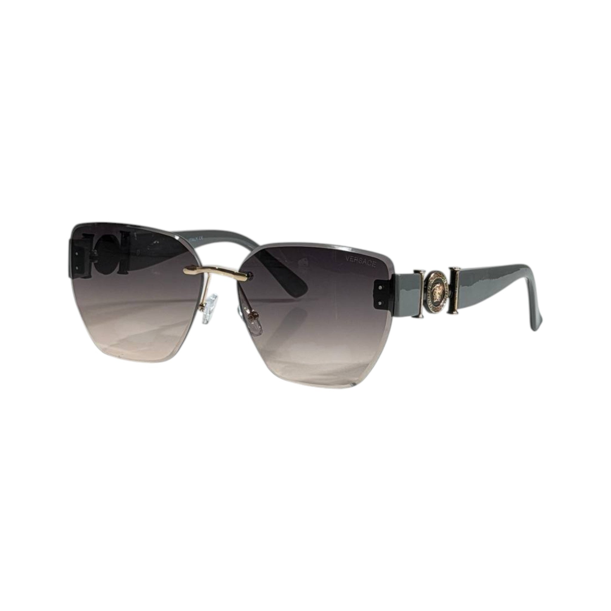 Versace Rimless Medusa Gradient Sunglasses 🩶✨ Luxury Women Designer Shades