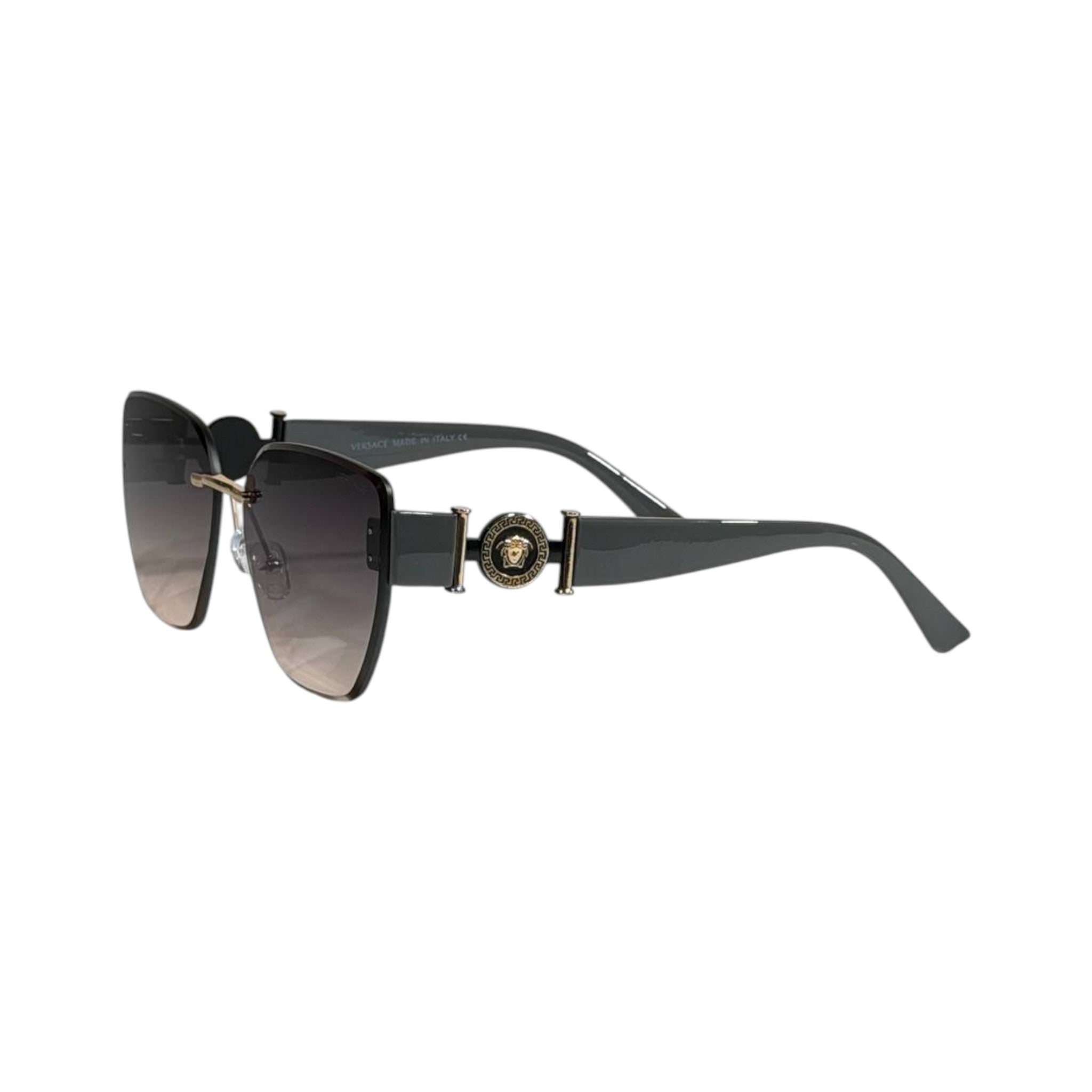 Versace Rimless Medusa Gradient Sunglasses 🩶✨ Luxury Women Designer Shades