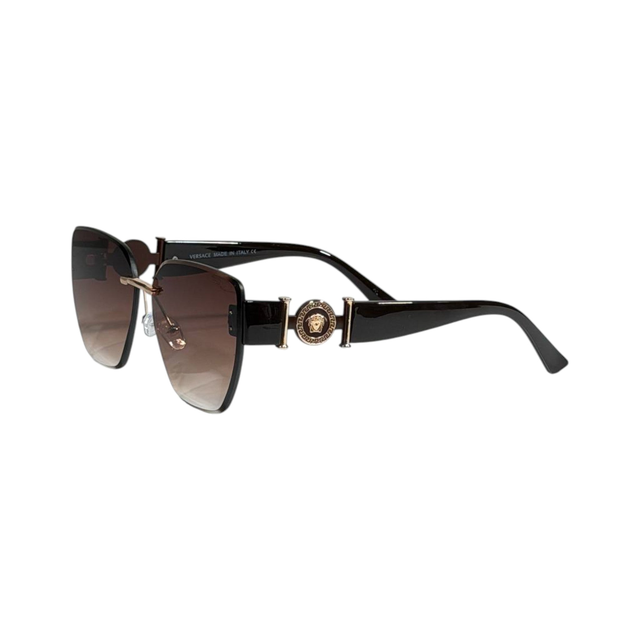 Versace Rimless Medusa Brown Gradient Sunglasses 🤎✨ Luxury Women Designer Shades