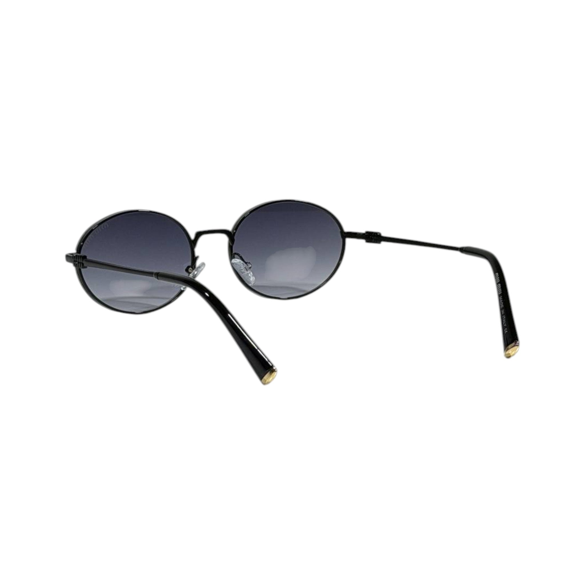 Miu Miu Classic Round Black Sunglasses 🖤✨ Minimal Luxury Vintage Eyewear
