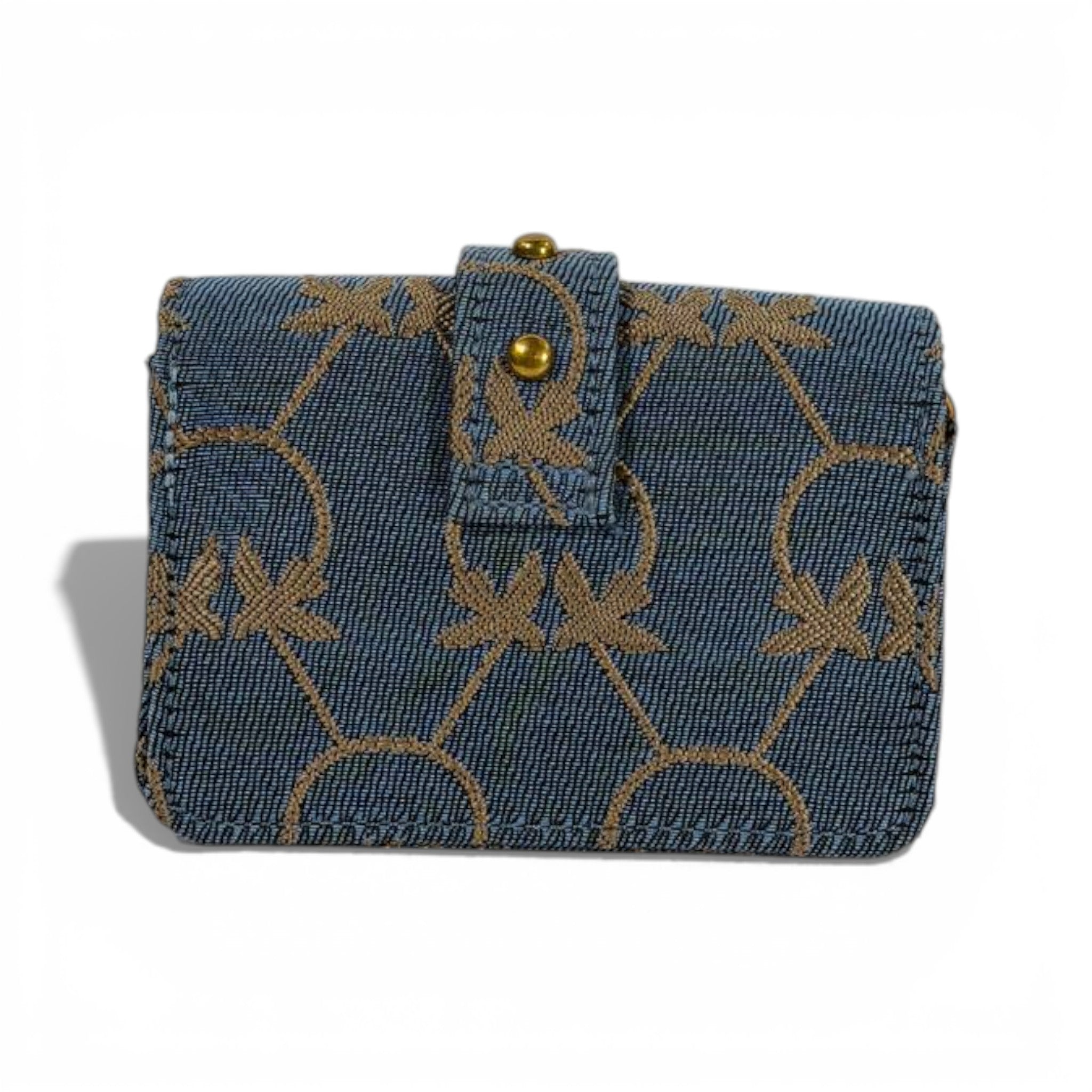 👜 Pinko Love Style Mini Chain Bag – Denim Blue & Gold 💙✨