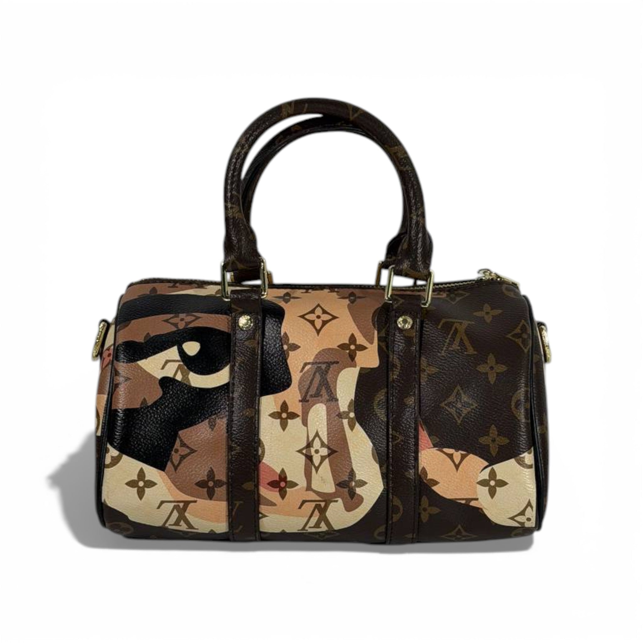 👜 Louis Vuitton Monogram Camouflage Mini Speedy Bag – Artistic Face Design