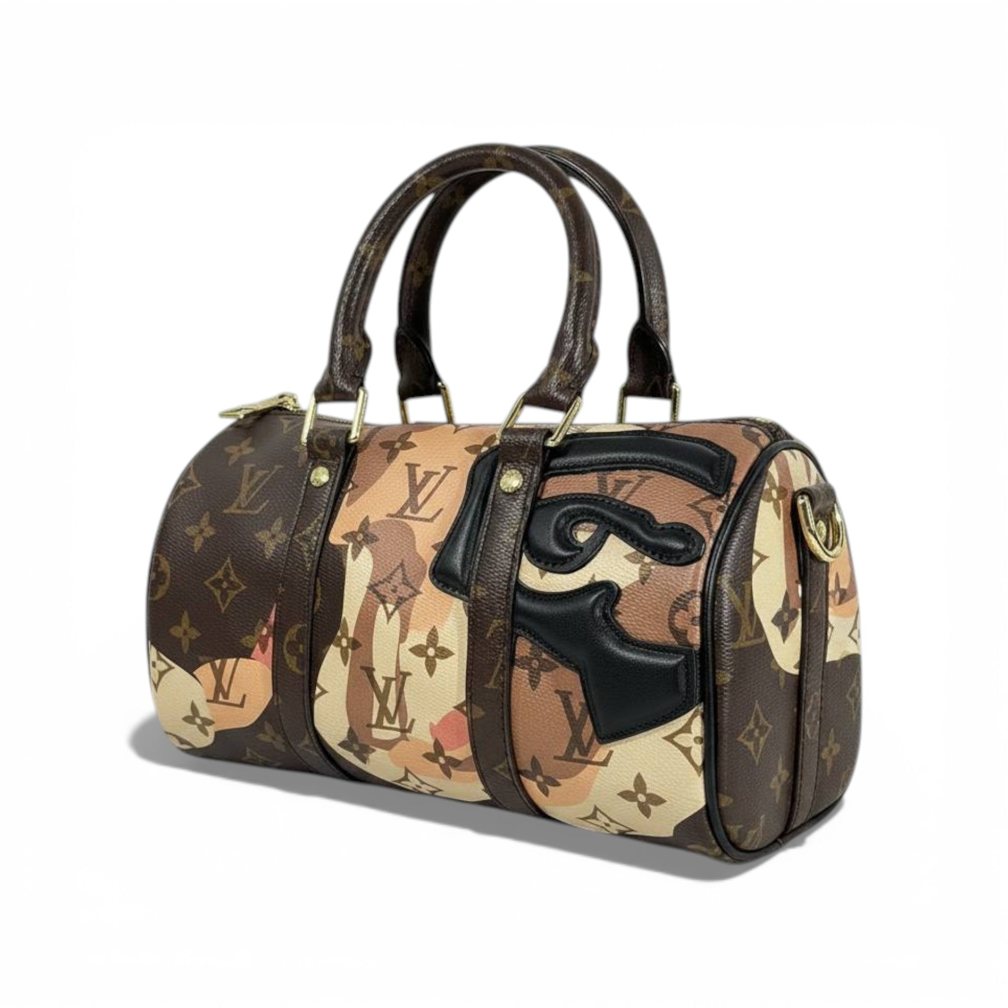 👜 Louis Vuitton Monogram Camouflage Mini Speedy Bag – Artistic Face Design