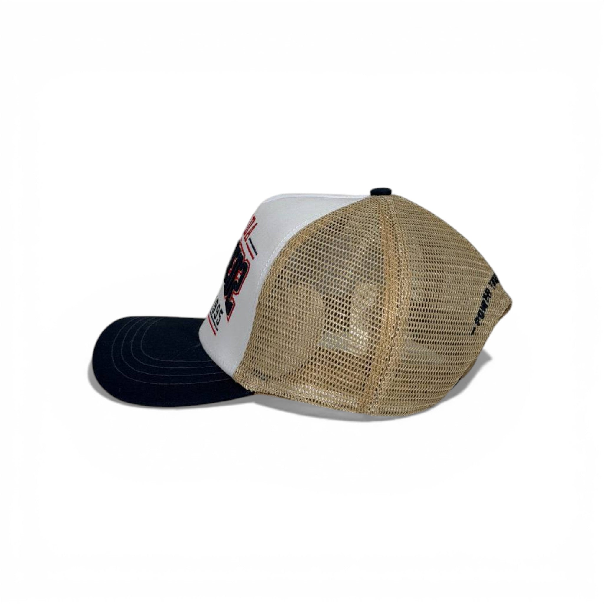 🧢 DSQUARED2 Canada Trucker Cap – Navy & Beige Mesh Edition