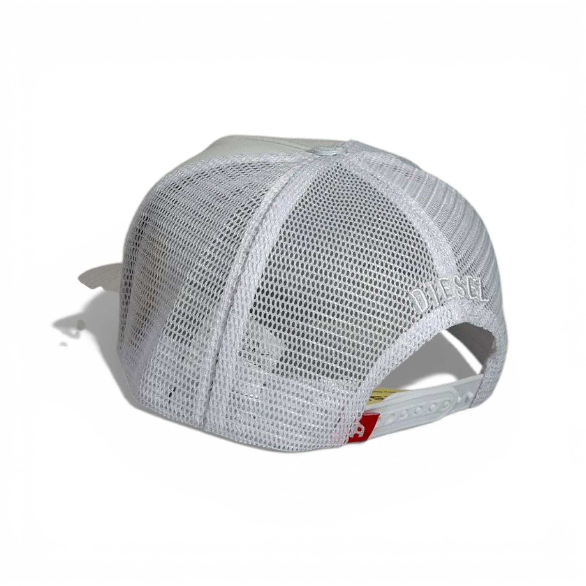 🧢 Diesel White Trucker Cap – Bold Red Logo Edition 🤍🔥