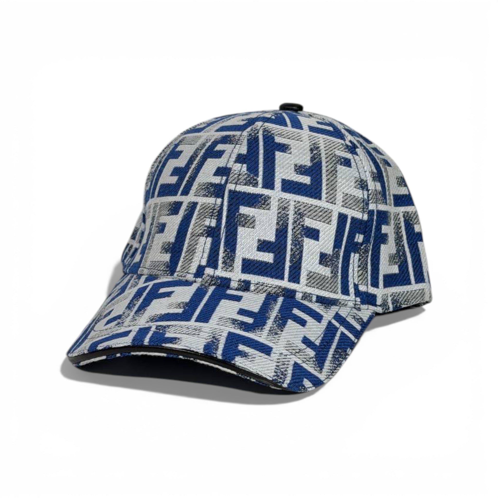 🧢 Fendi FF Monogram Baseball Cap – Blue Iconic Edition 💙✨