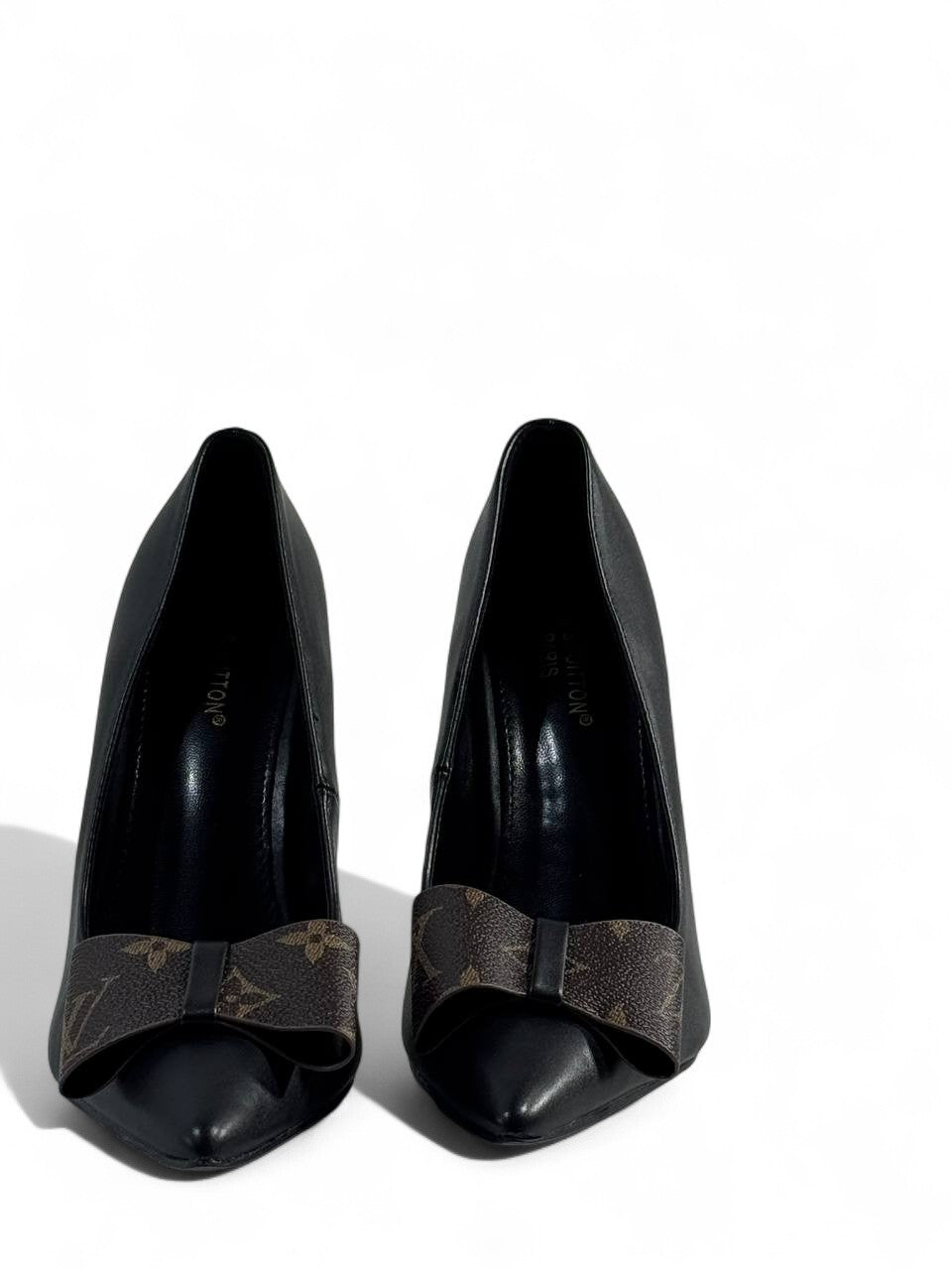 Louis Vuitton Black Monogram Bow Pumps 👠 | Elegant Luxury Pointed-Toe Heels