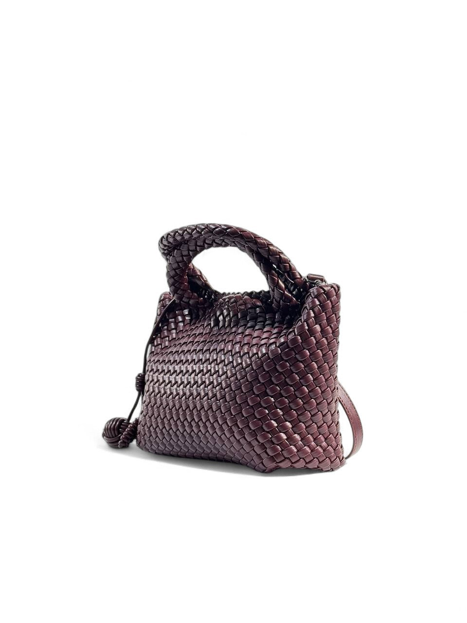 Bottega Veneta BurgundyWoven Tote & Pouch Set 🍷✨ | Luxury Intrecciato Leather Bag