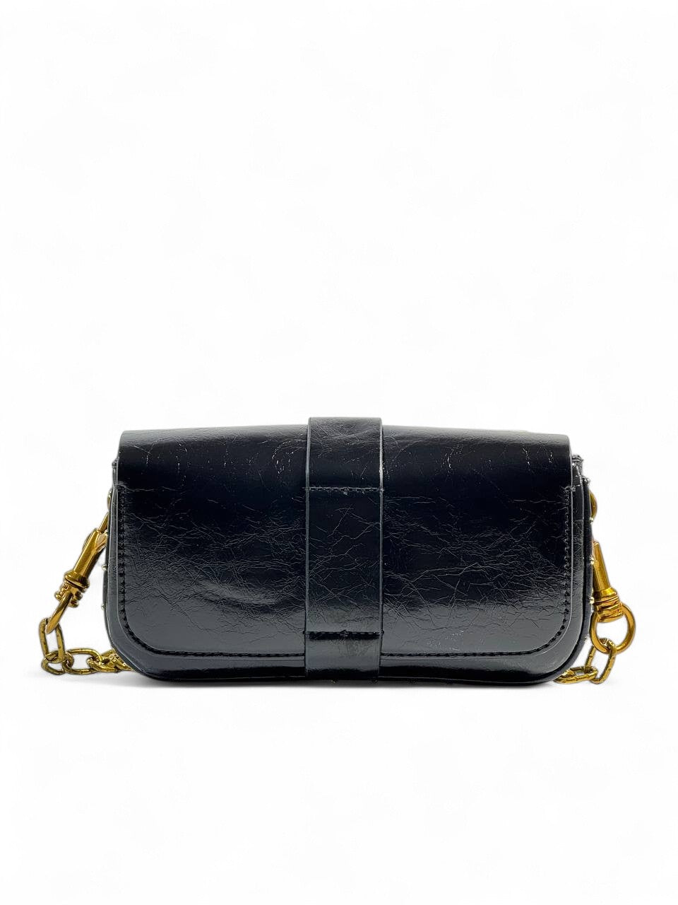 Zadig & Voltaire Black Leather Bag 🖤✨ | Gold Chain Strap – With Box 📦