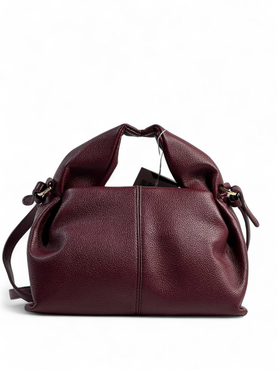 Polène Burgundy Soft Leather Shoulder Bag 🍷 | Parisian Chic Elegance