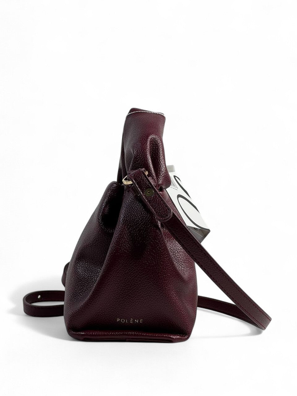 Polène Burgundy Soft Leather Shoulder Bag 🍷 | Parisian Chic Elegance