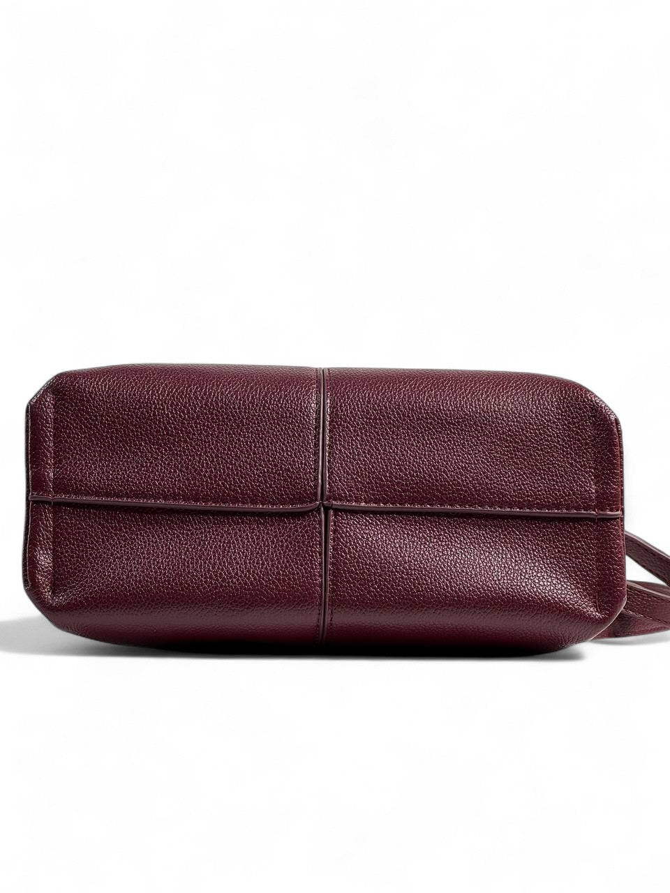Polène Burgundy Soft Leather Shoulder Bag 🍷 | Parisian Chic Elegance