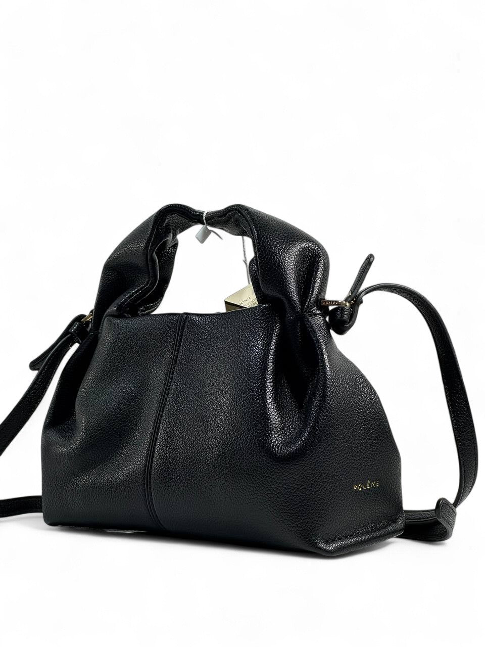 Polène Black Soft Leather Shoulder Bag 🖤 | Timeless Parisian Elegance