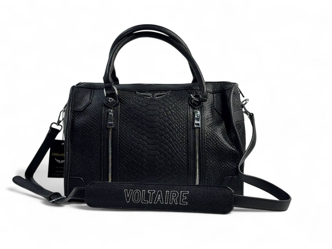 Zadig & Voltaire Black Voltaire Shoulder Bag 🖤 | Bold Parisian Statement