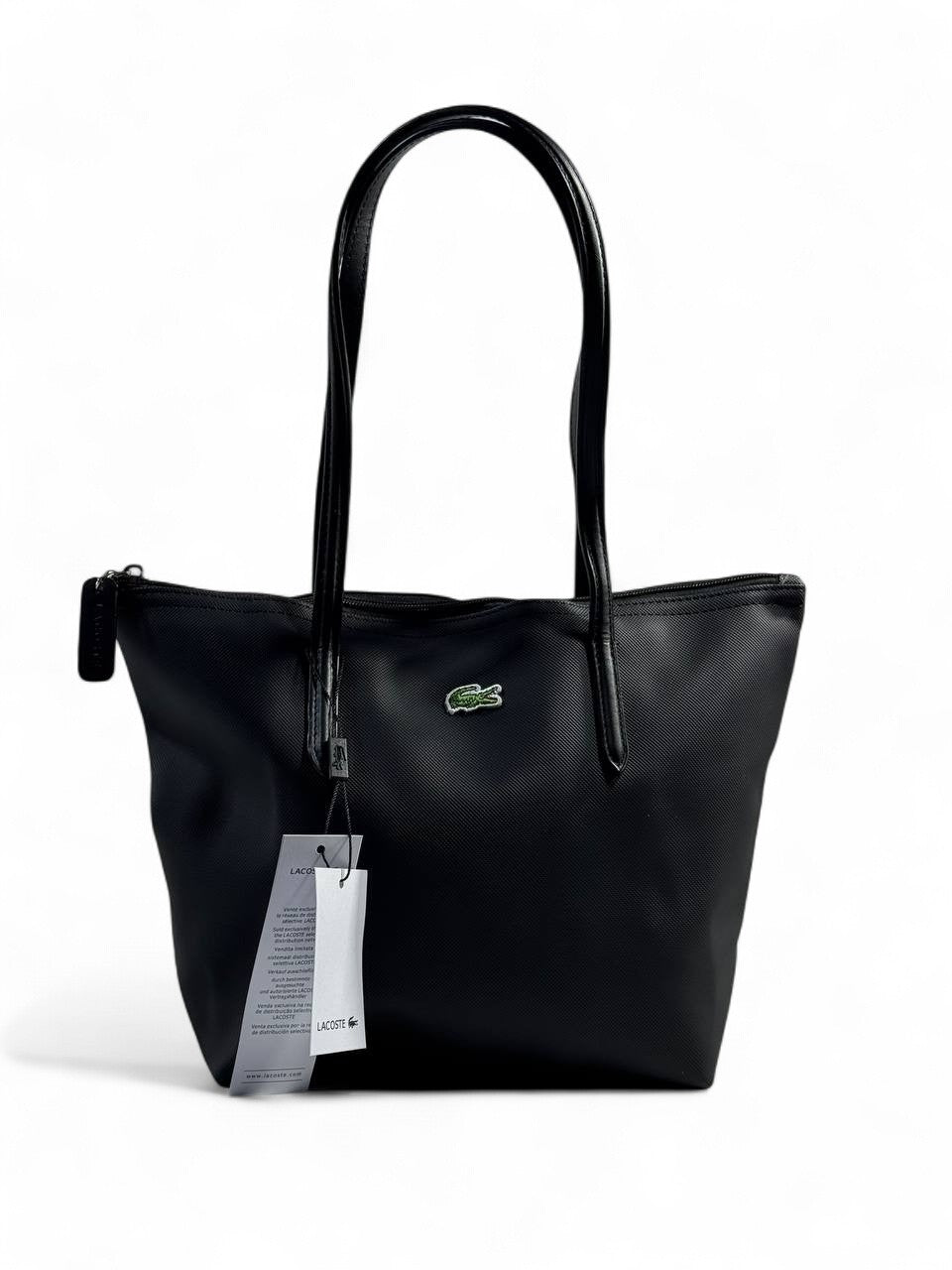 🖤 Lacoste Medium Tote Bag – Classic Black | Timeless Elegance 🐊💼