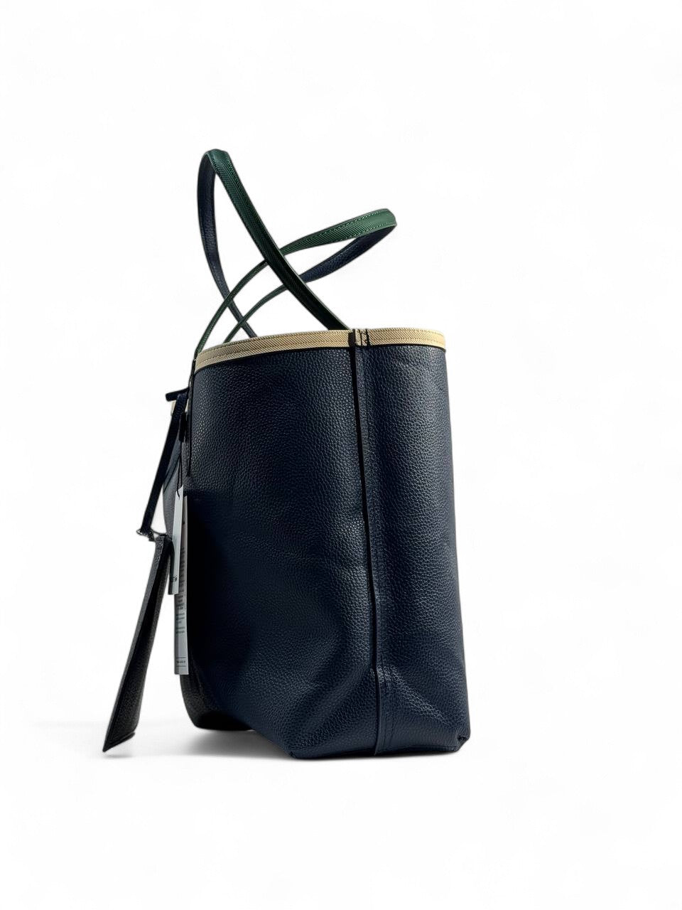 Lacoste Double-Face Tote Bag with Pouch – Green & Navy | Elegant Reversible Design 👜✨