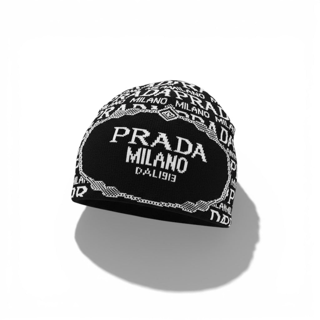 🖤 PRADA Milano Knit Beanie – Iconic Italian Winter Luxury ❄️