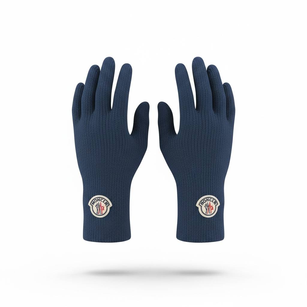 💙 Moncler Blue Winter Knit Set – Beanie, Scarf & Gloves Luxury Edition ❄️