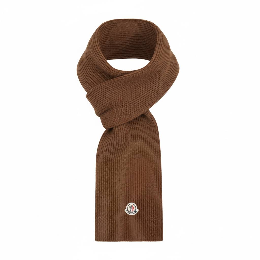 đ¤ Moncler Brown Winter Knit Set â Beanie, Scarf & Gloves Luxury Edition âď¸