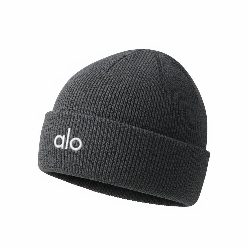 🩶 Alo Grey Winter Knit Set – Beanie, Scarf & Gloves Minimal Comfort ❄️