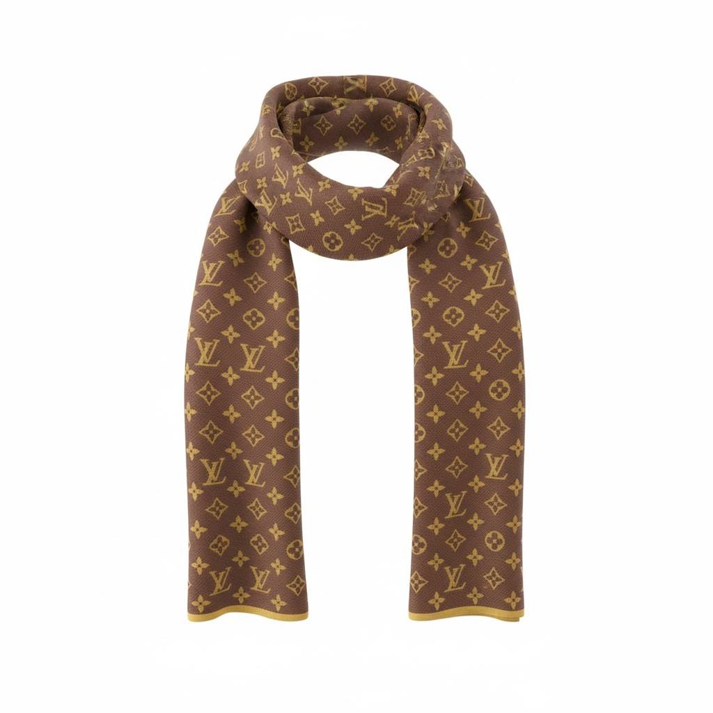 đ¤ Louis Vuitton Classic Monogram Scarf â Timeless Luxury âď¸