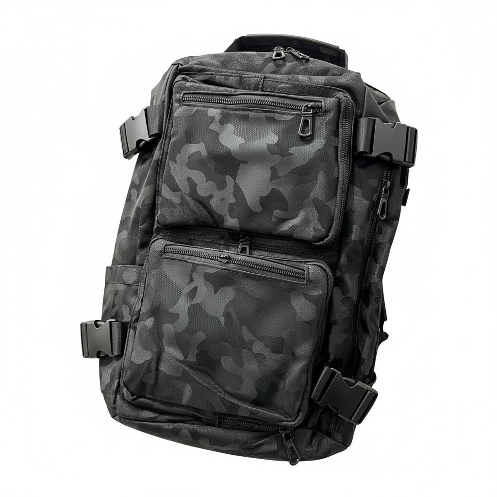 🖤 Luxury Tactical Camo Duffel Bag – Multi-Pocket Travel Essential