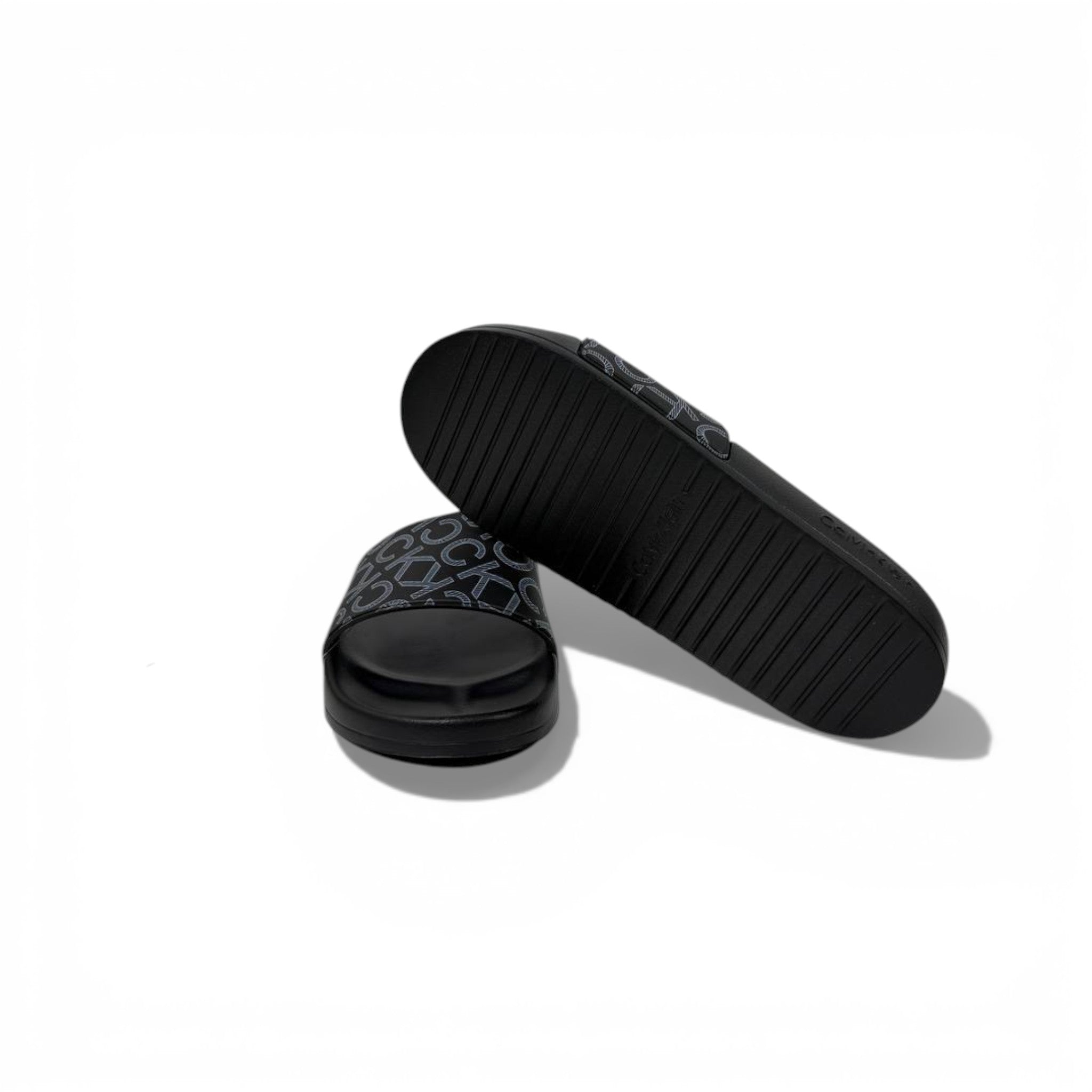 š¤ Calvin Klein Monogram Black Slides