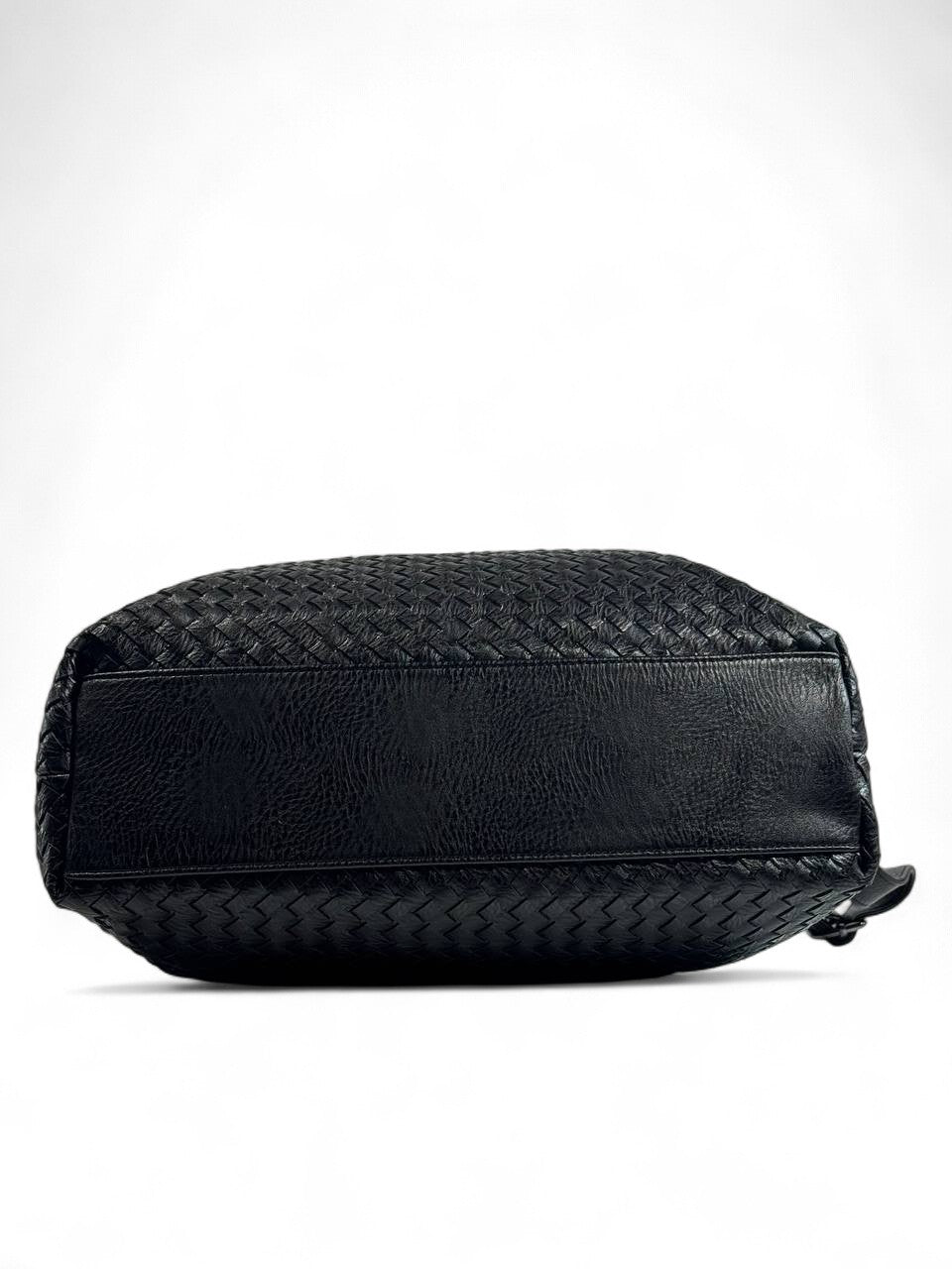 Bottega-Inspired Woven Leather Tote Bag – Timeless Black Luxury 🖤👜