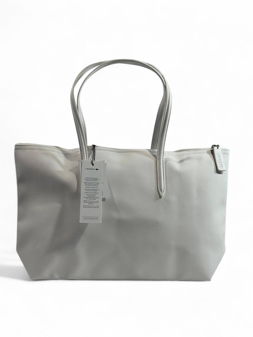 Lacoste White Tote Bag – Vintage Crocodile Logo Edition 🐊🤍