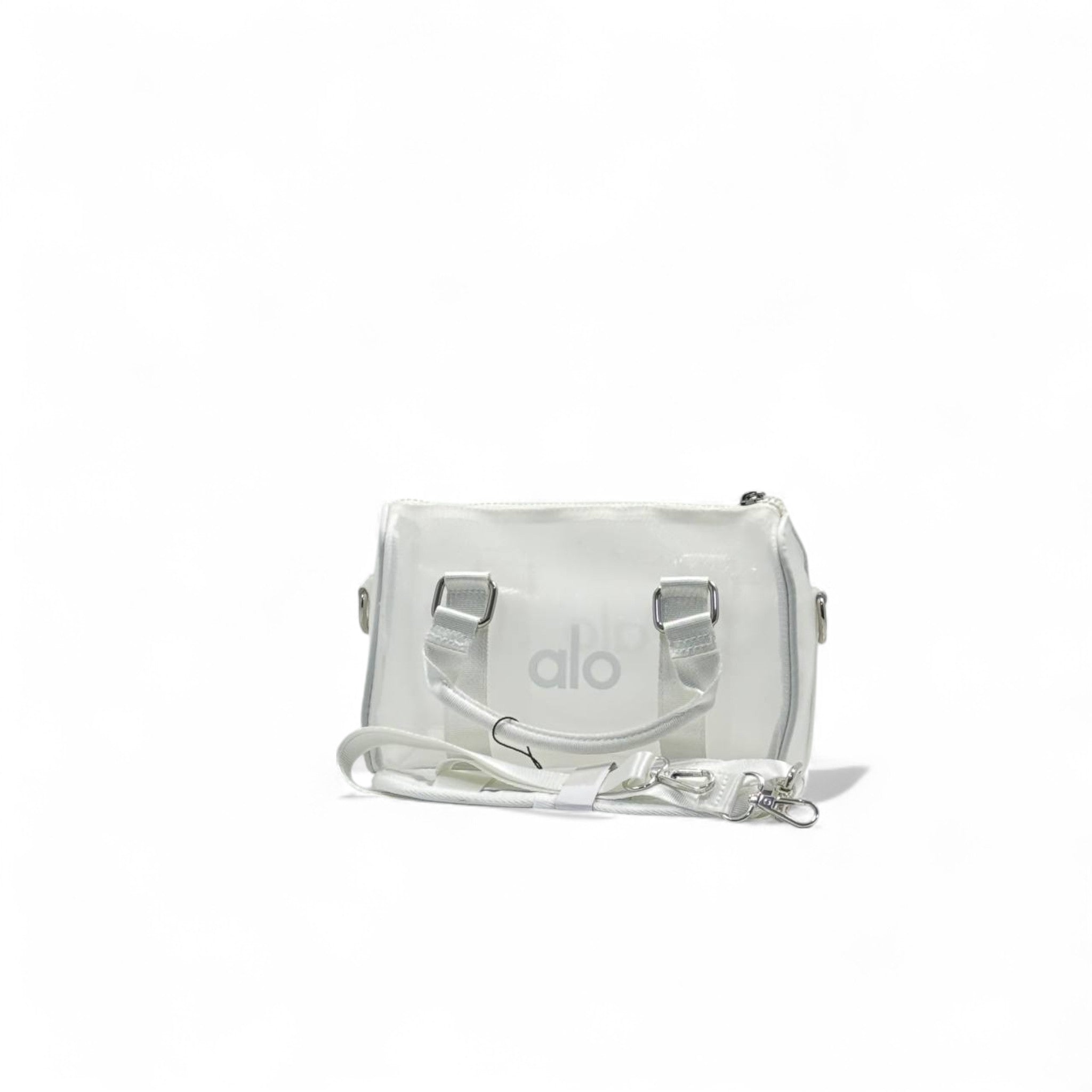 Alo Clear Mini Duffel Bag – Frost White ❄️👜