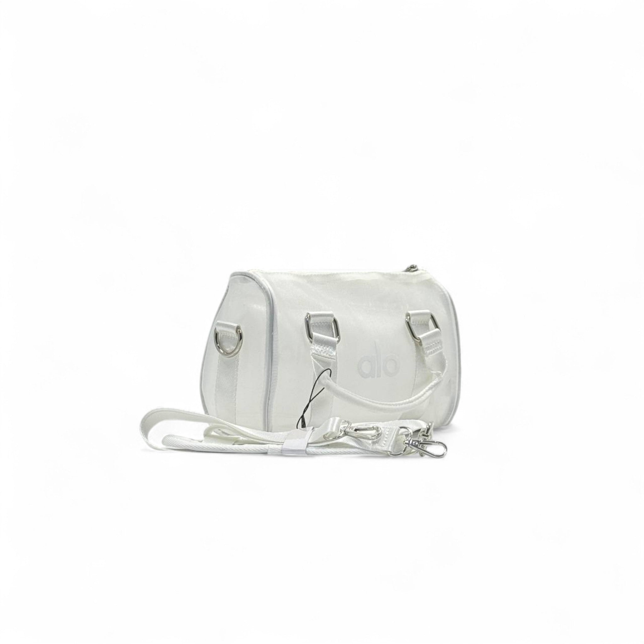 Alo Clear Mini Duffel Bag – Frost White ❄️👜