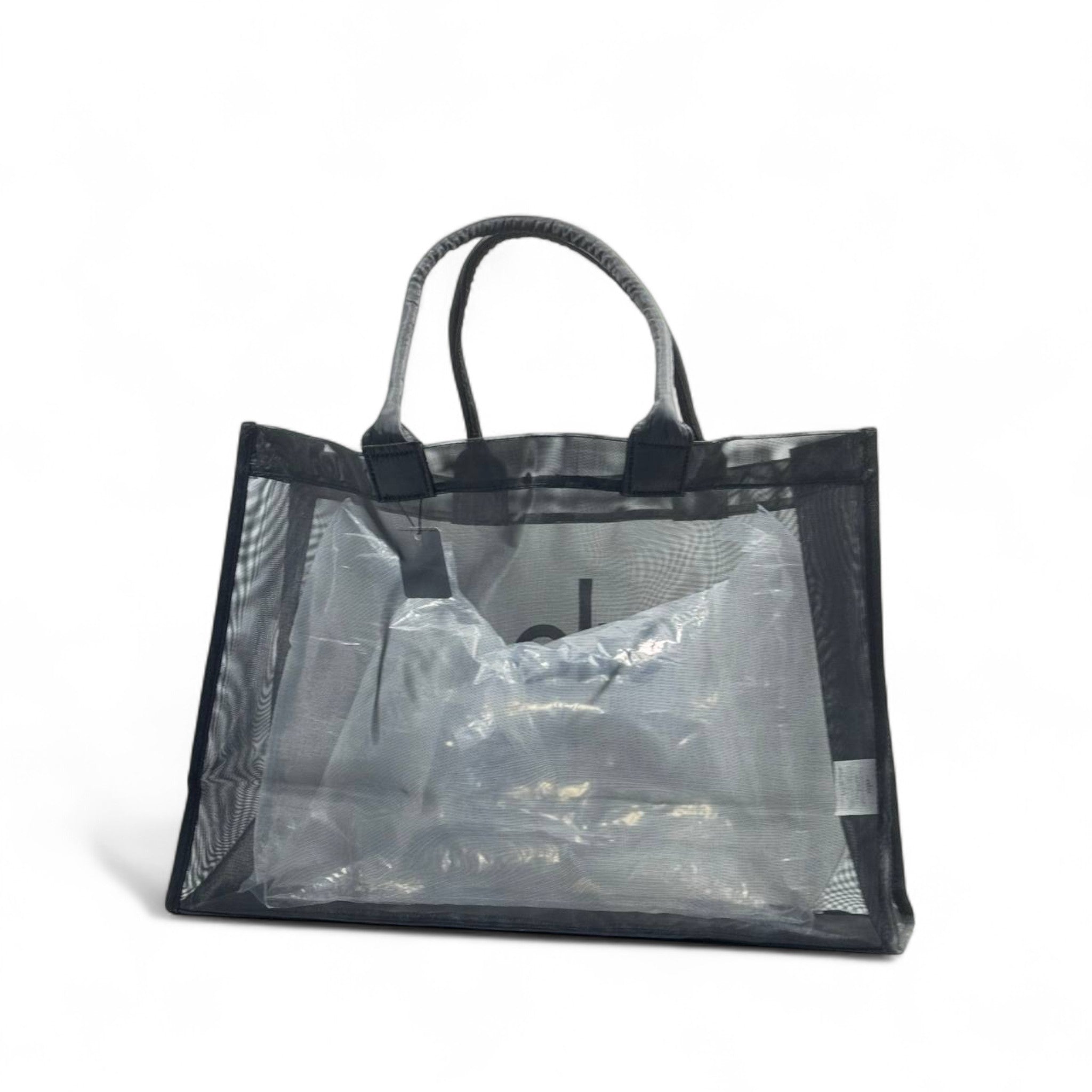 Alo Oversized Clear Tote – Shadow Black 🖤👜