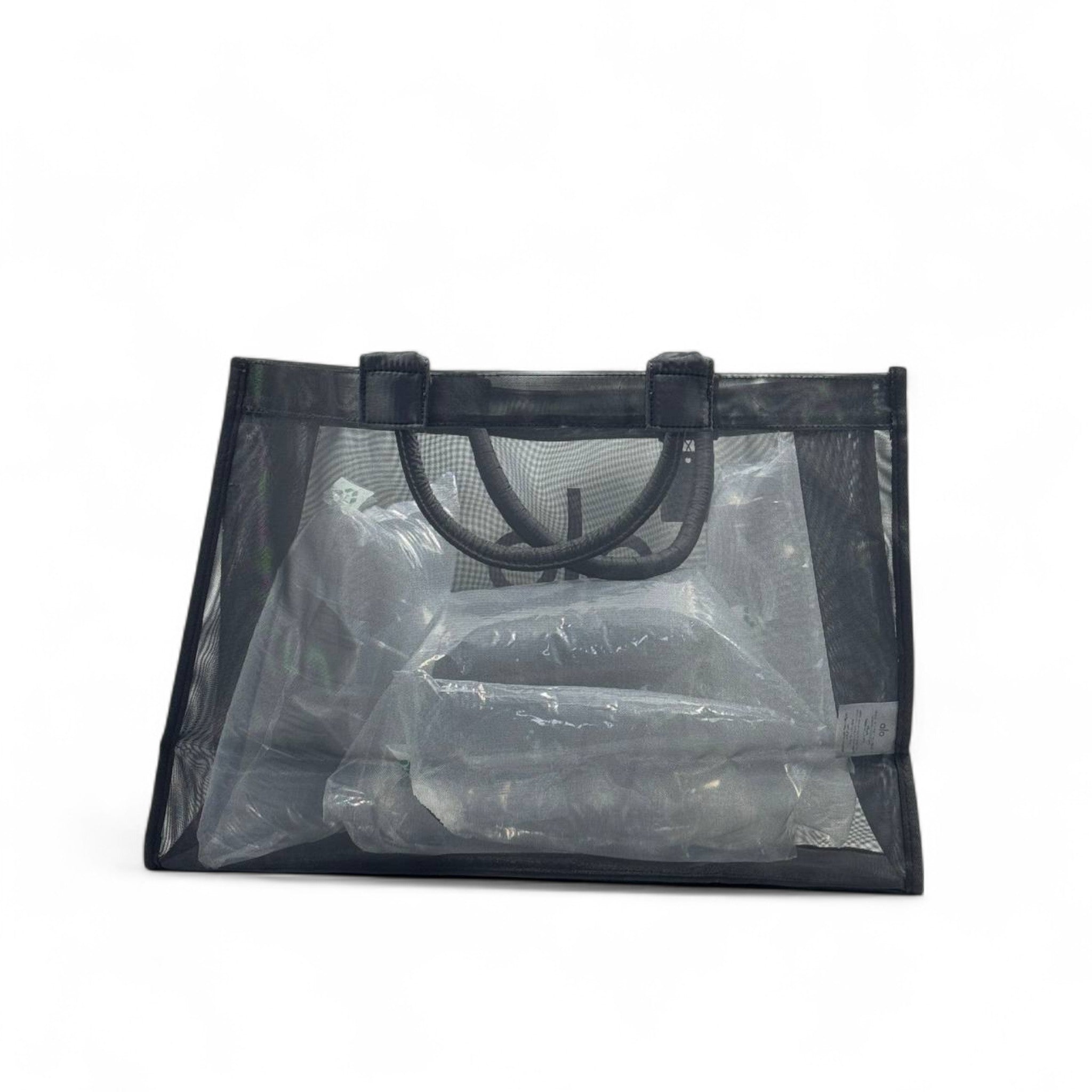 Alo Oversized Clear Tote โ Jet Black Edition ๐ซ๐