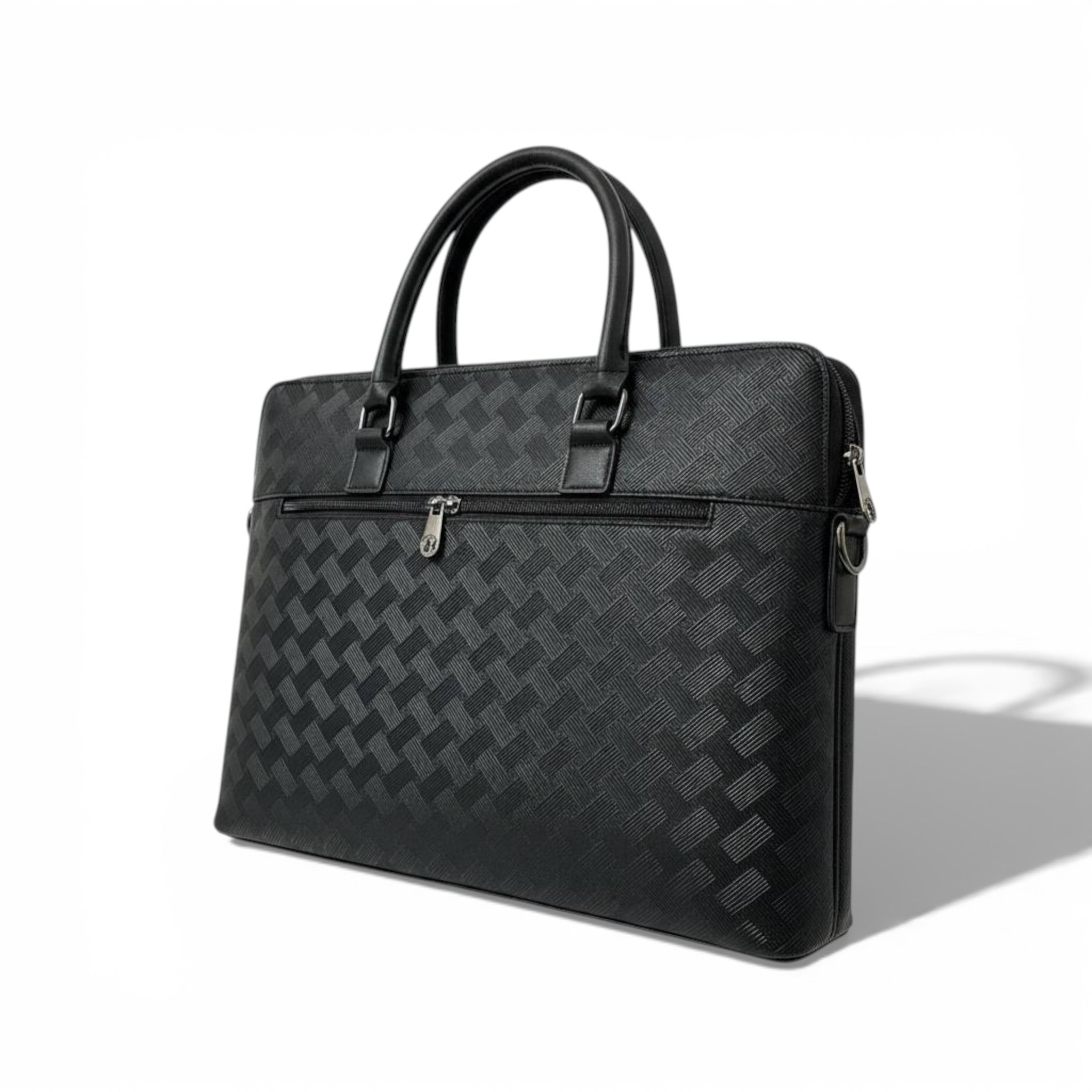 🖤 Montblanc Textured Leather Business Bag – Black | Modern Executive Style ✨