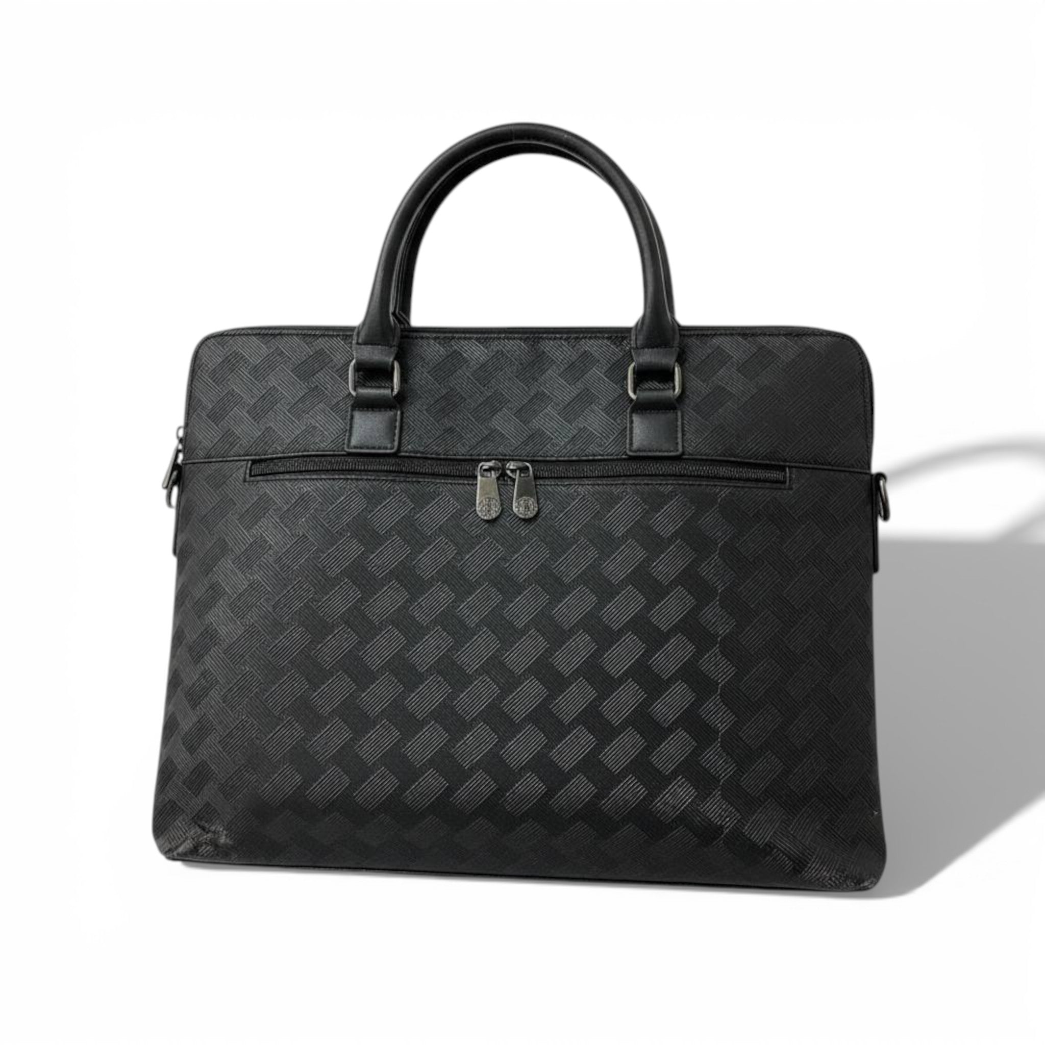 🖤 Montblanc Textured Leather Business Bag – Black | Modern Executive Style ✨