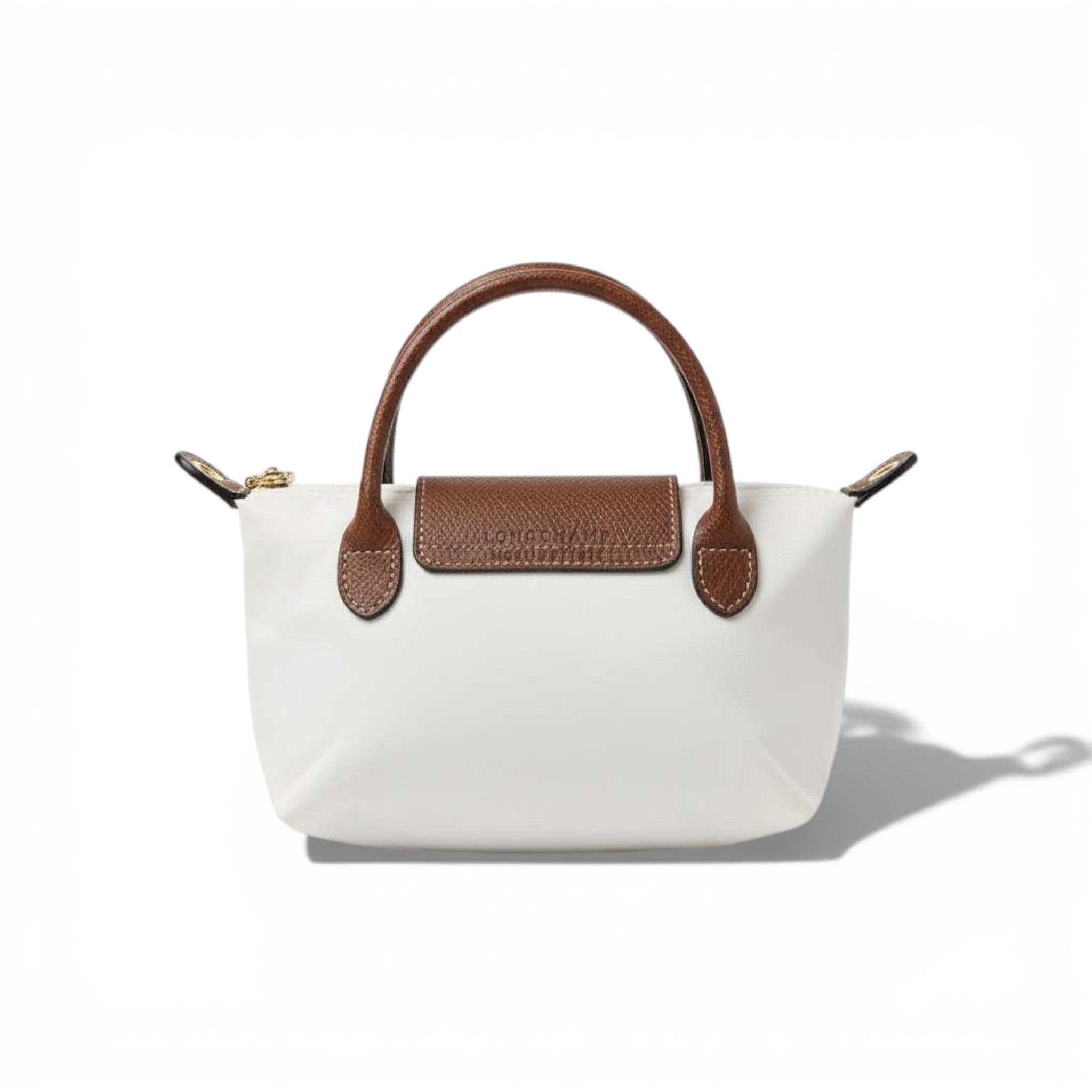 🤍 Elegant Mini Top-Handle Bag – White & Brown | Chic Everyday Style ✨
