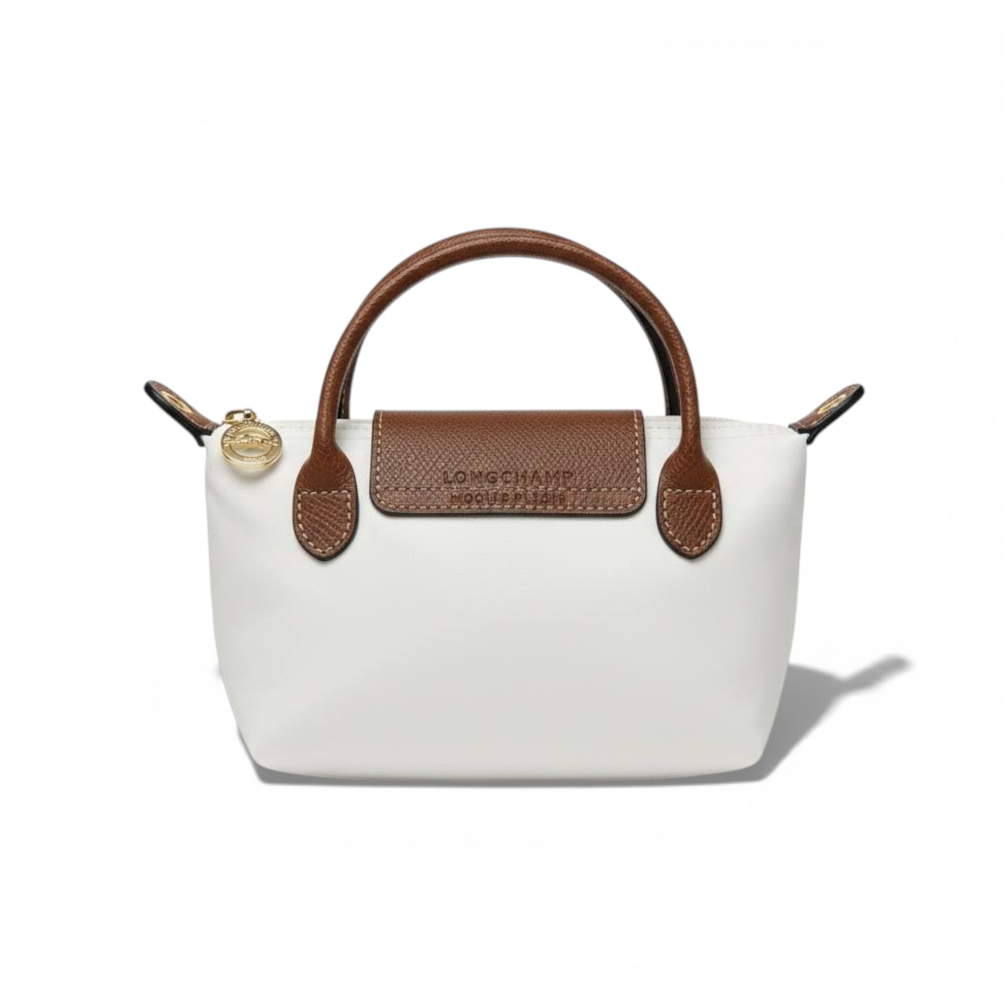 🤍 Elegant Mini Top-Handle Bag – White & Brown | Chic Everyday Style ✨
