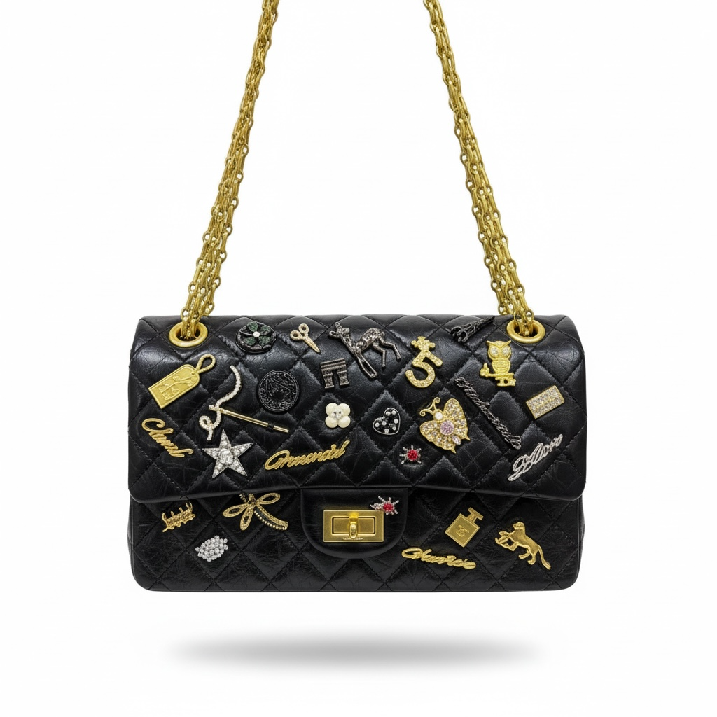 Chanel Quilted Charm Flap Bag 🖤✨