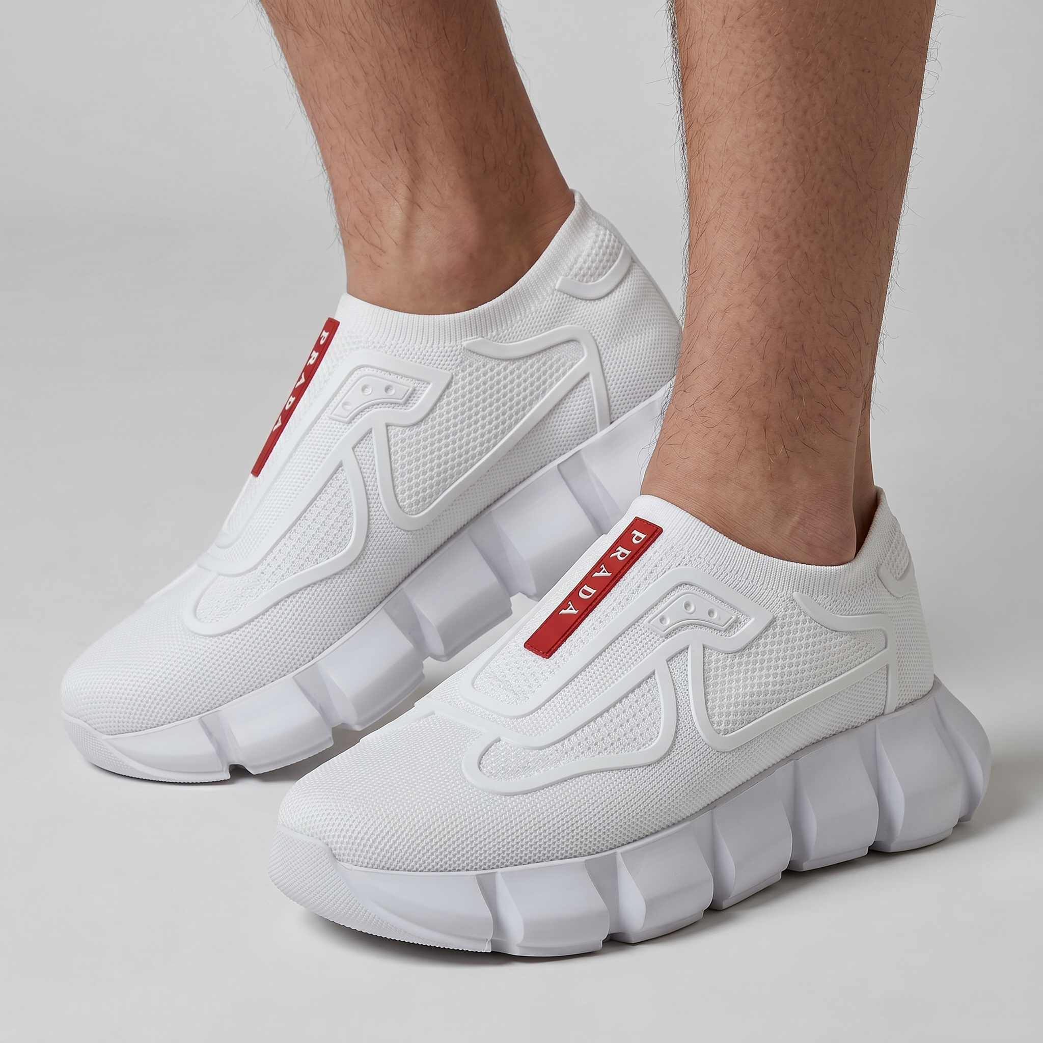 🤍⚡ Prada Slip-On Cloud Runner Sneakers ❤️