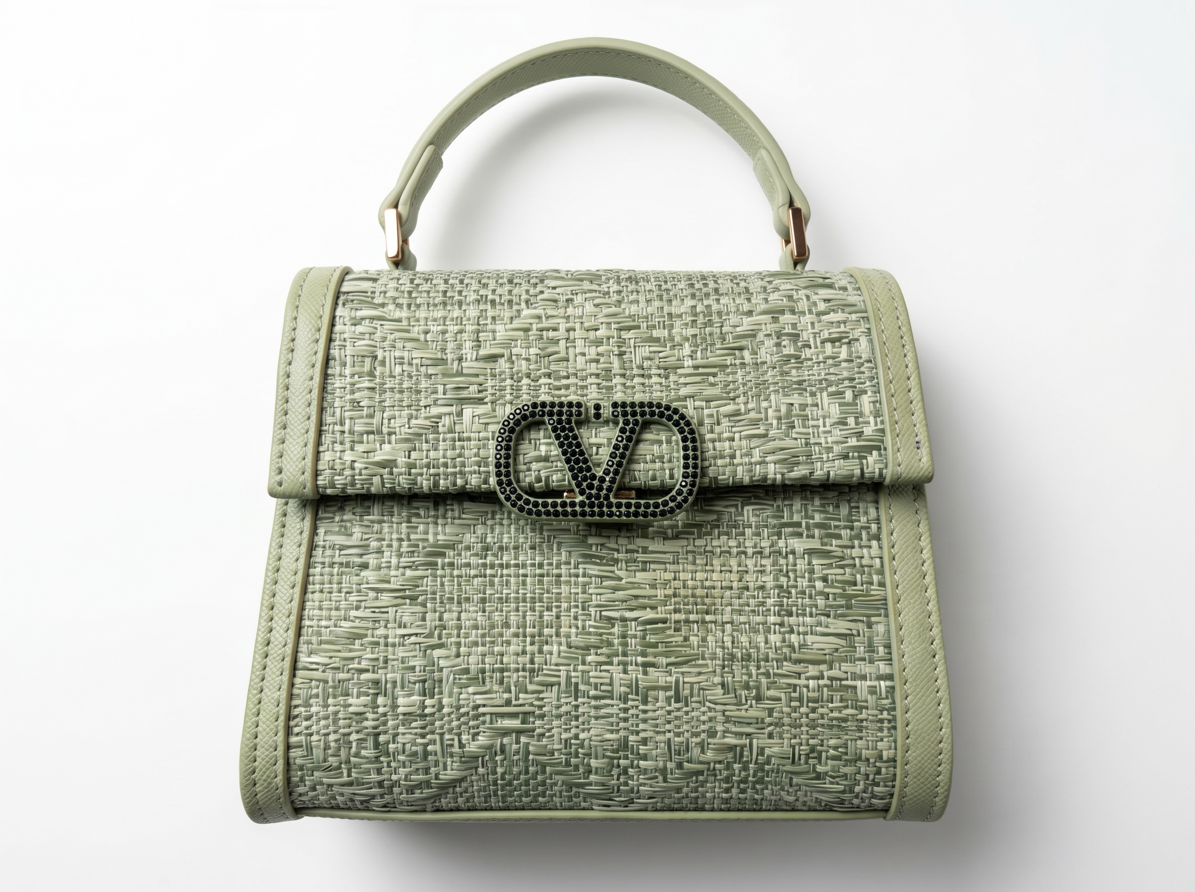 Valentino Garavani Sage Green VLogo Top Handle Bag 💚✨👜👑